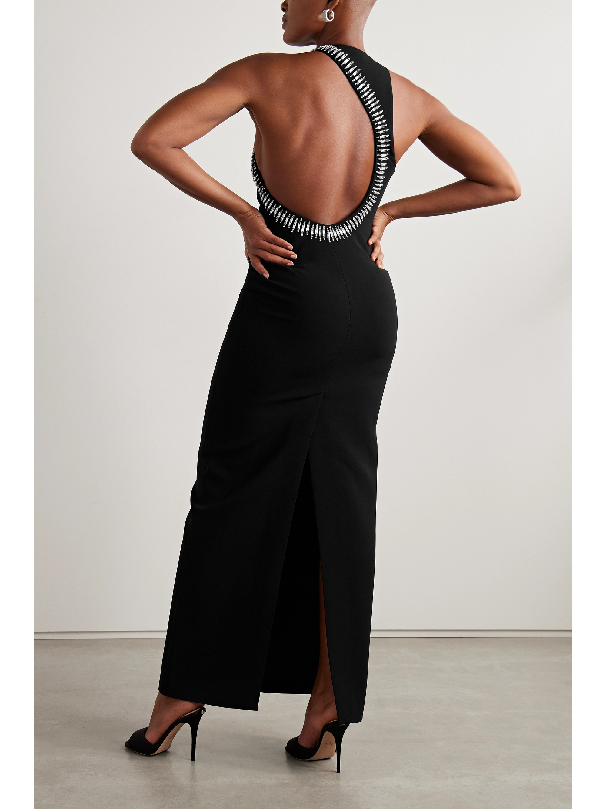 A.L.C. Skyler open-back crystal-embellished cady gown thumbnail