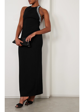A.L.C. Skyler open-back crystal-embellished cady gown