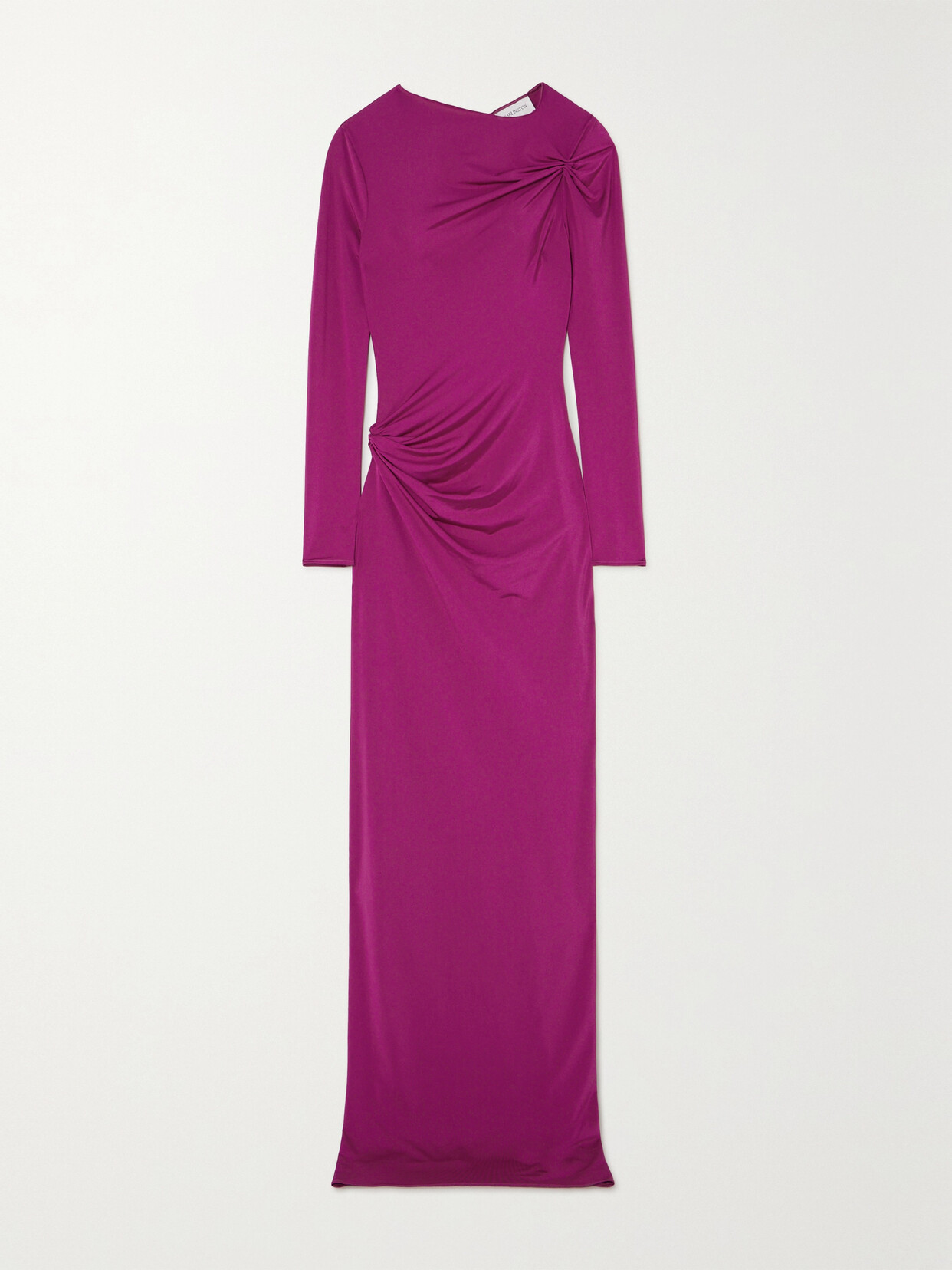 16arlington Nubria Ruched Glossed-jersey Maxi Dress In Pink