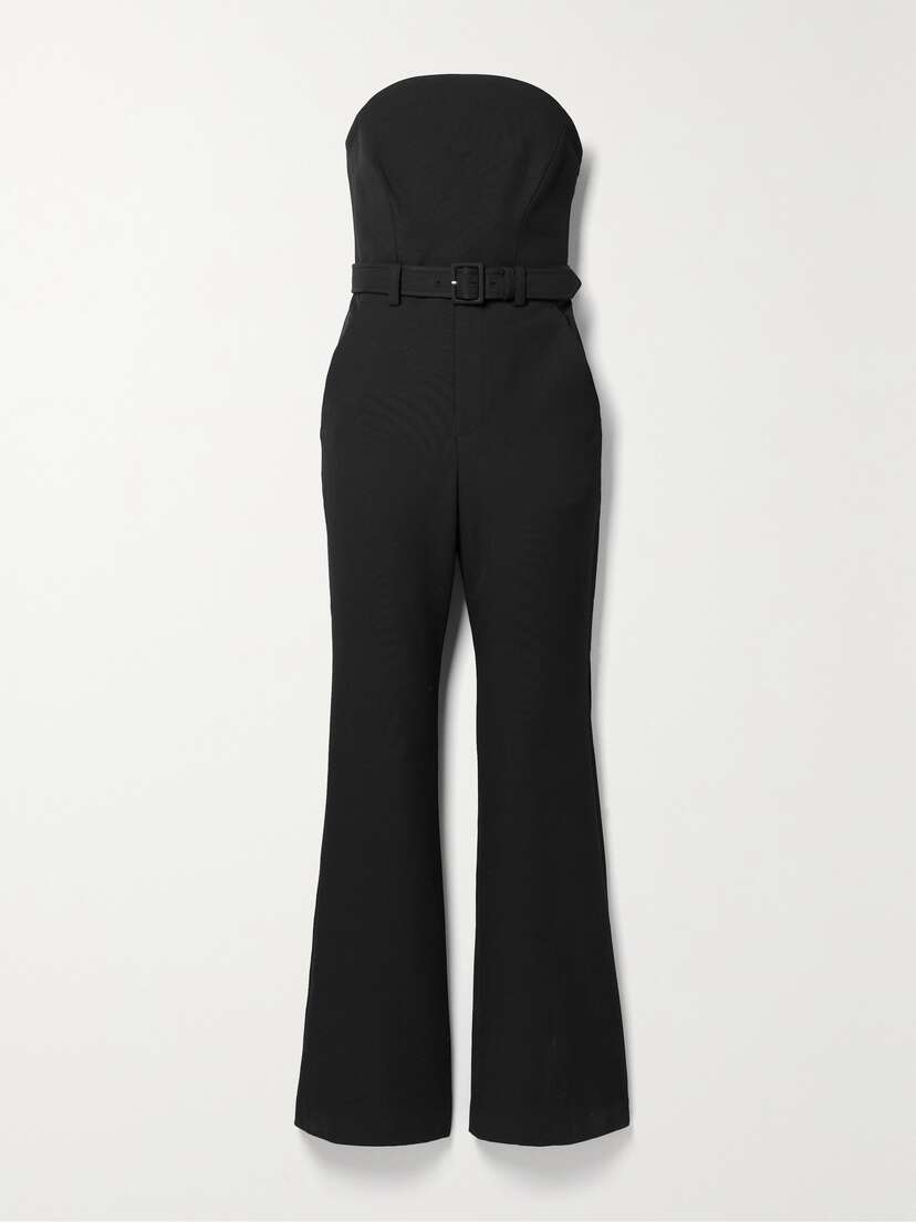 A.L.C. Kate Strapless Belted Twill Jumpsuit