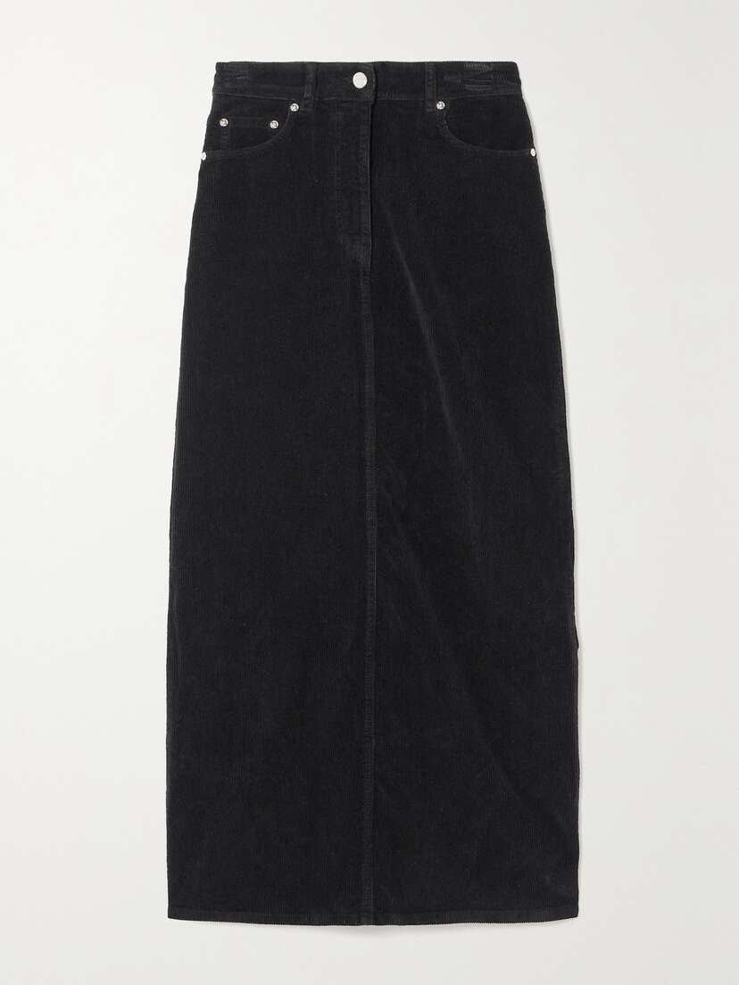 Ganni + Net Sustain Organic Cotton-blend Corduroy Maxi Skirt - EU 44