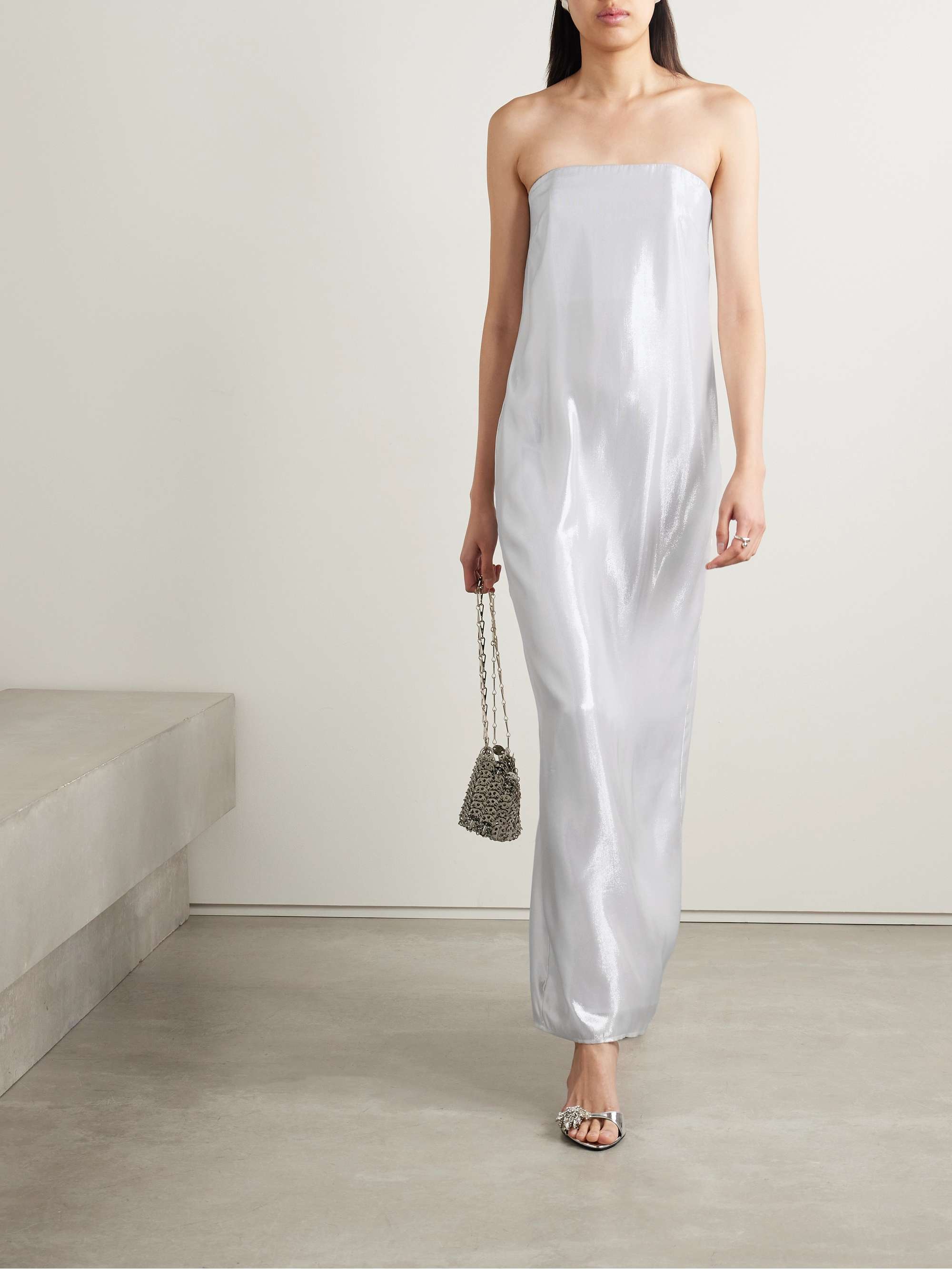 STAUD | Casey Bandeau Neckline Maxi Dress