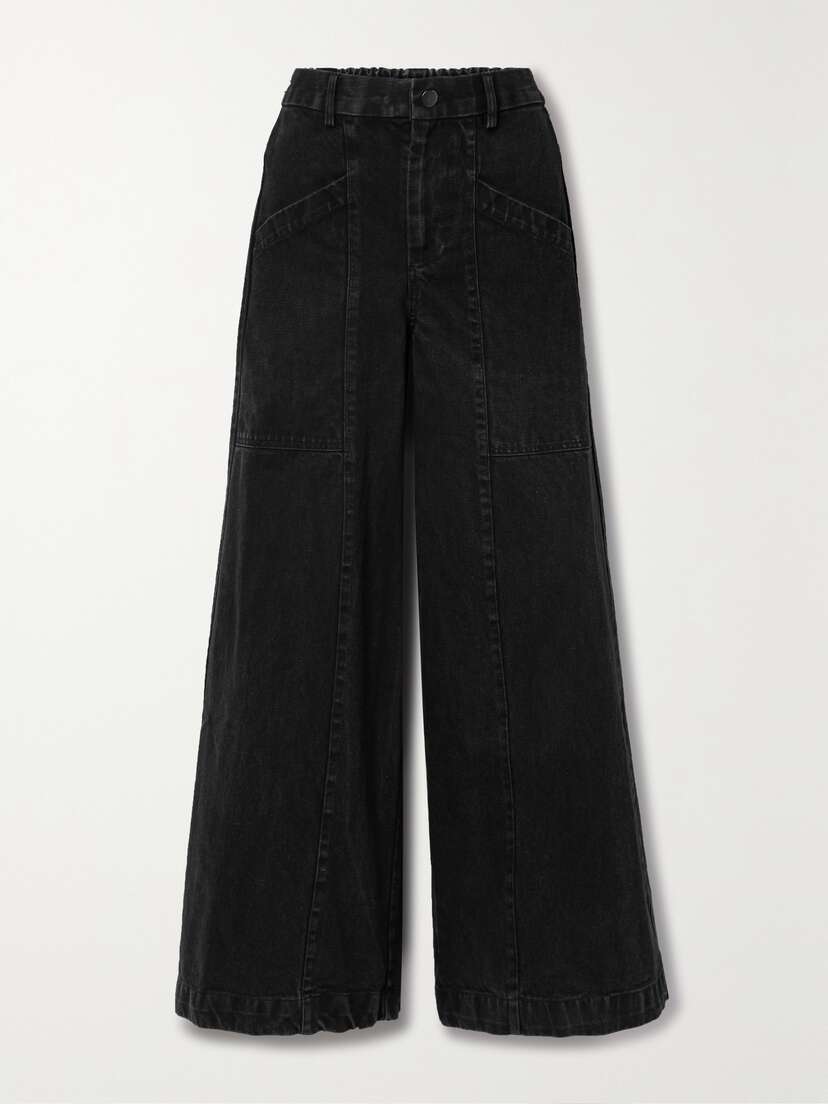 Sea Velma Paneled High-rise Wide-leg Jeans