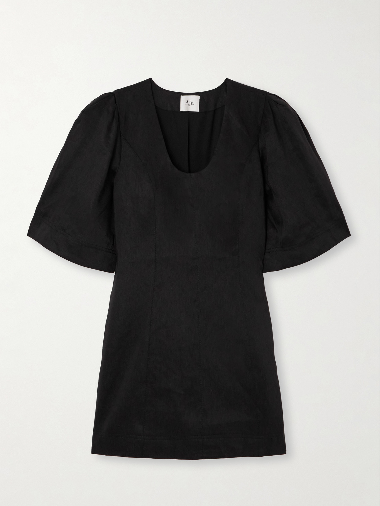 Aje - Hunter Embellished Cutout Linen-blend Mini Dress - Black