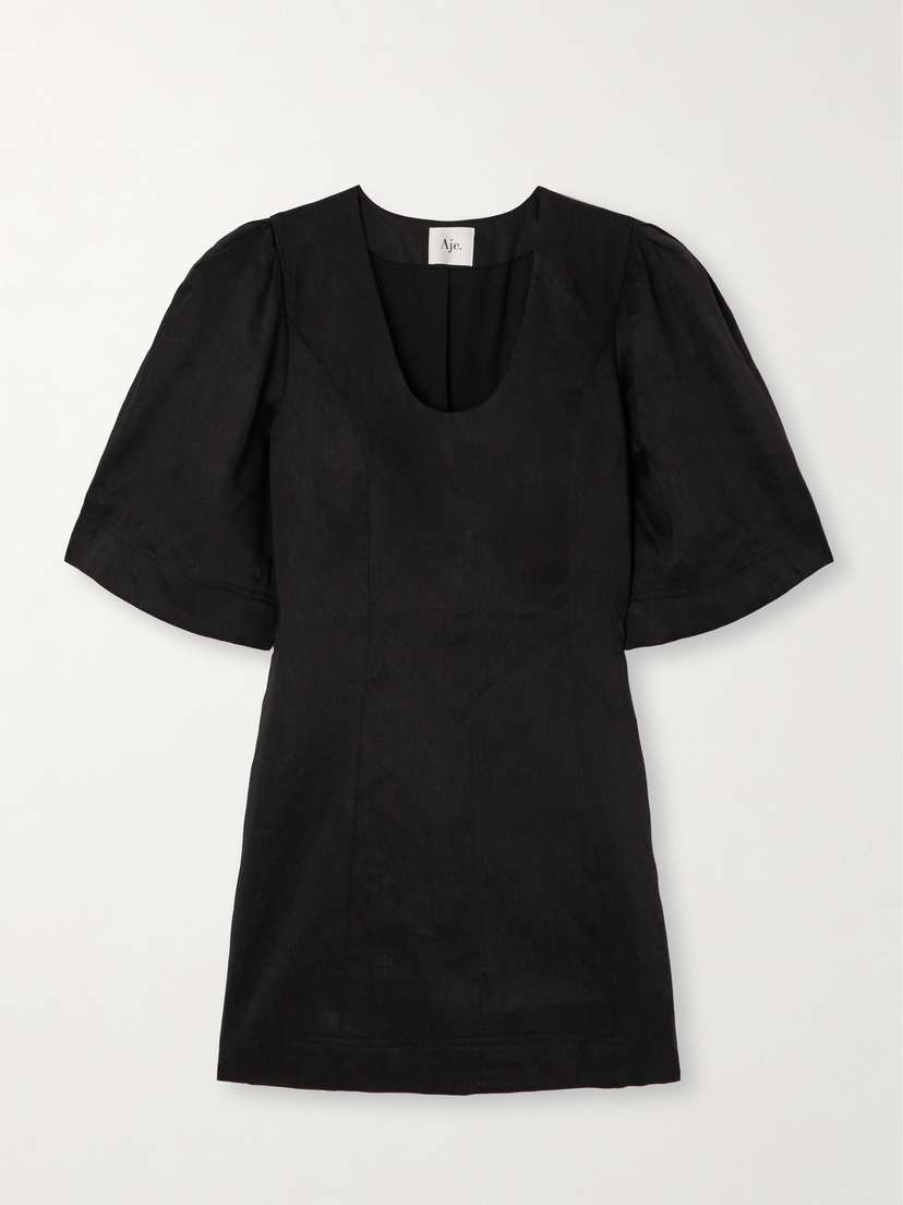 Aje Hunter Embellished Cutout Linen-blend Mini Dress