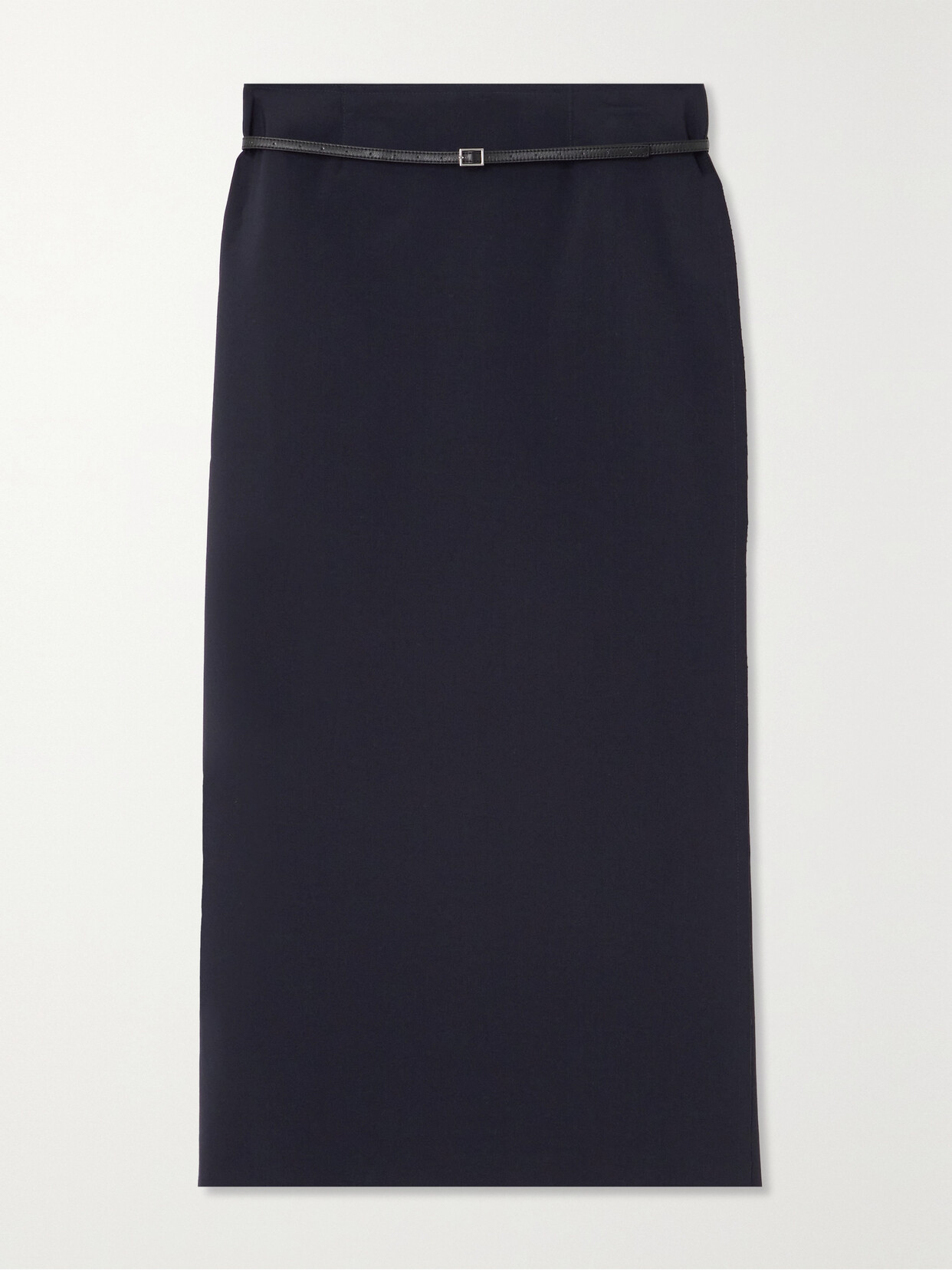 16arlington Delta Belted Cady Maxi Skirt In Ink