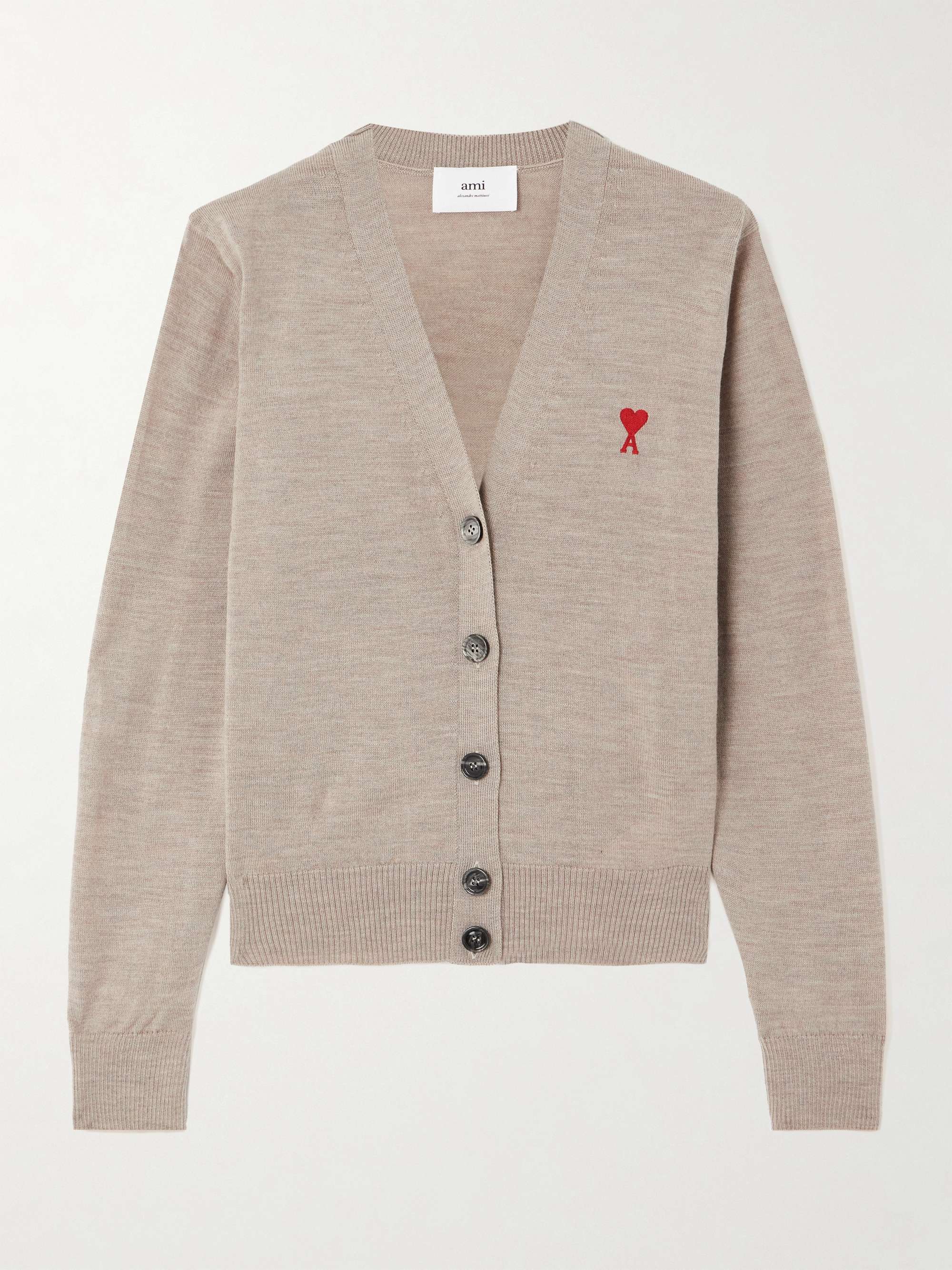 AMI PARIS NET SUSTAIN ADC merino wool cardigan NET A PORTER