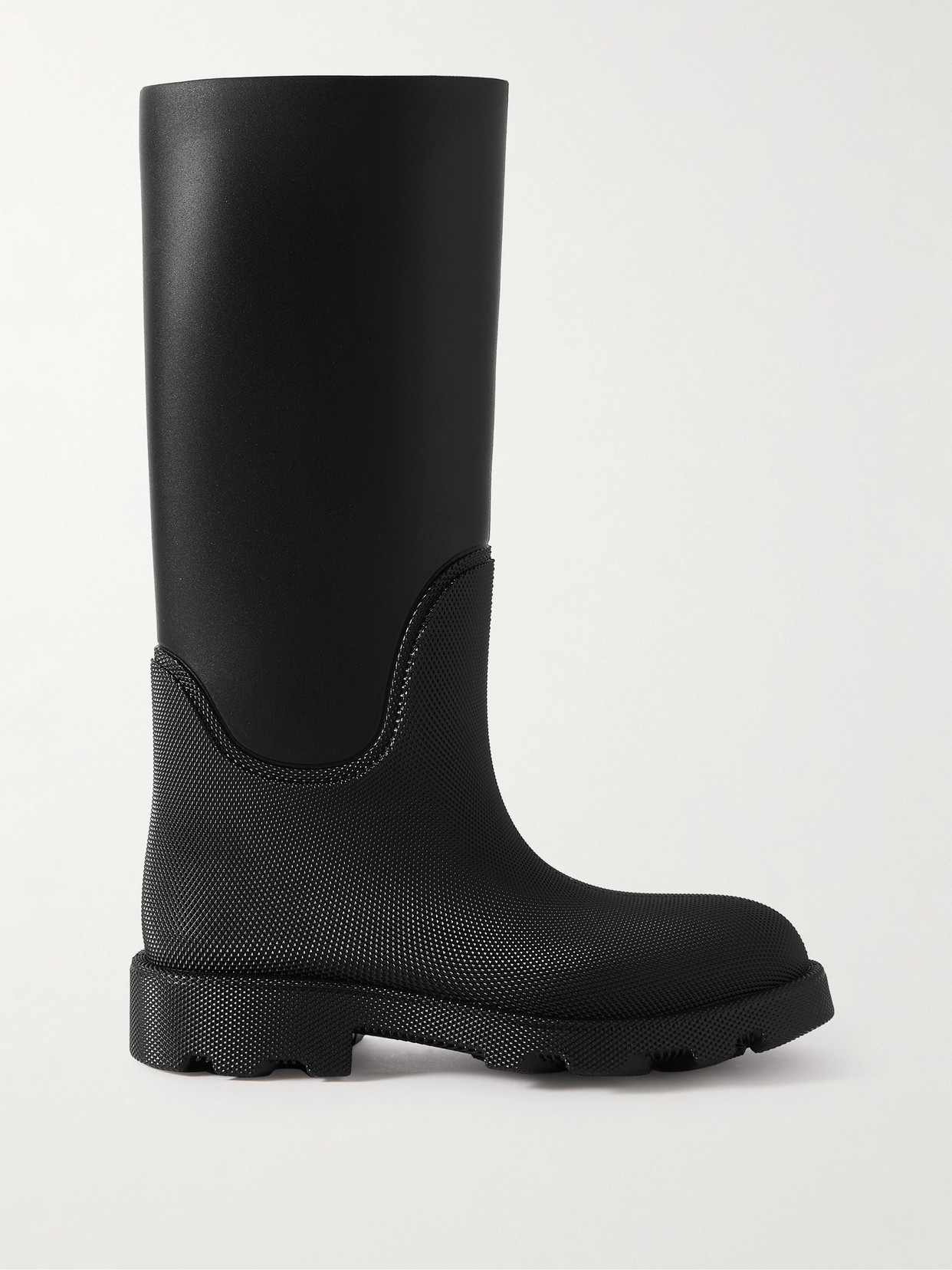 Burberry Rubber Knee Boots In Black