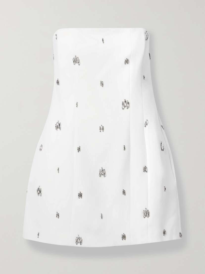 A.L.C. Elsie Strapless Crystal-embellished Crepe Mini Dress