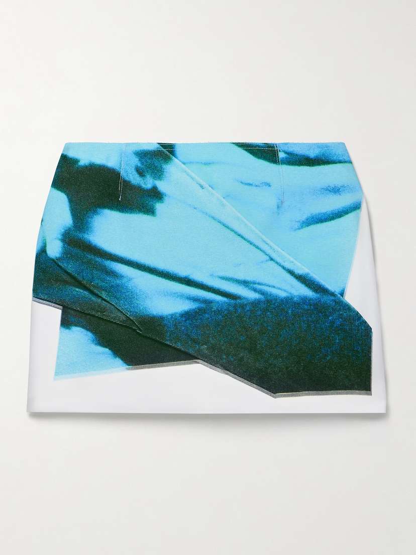 16Arlington Delta Printed Crepe Mini Skirt