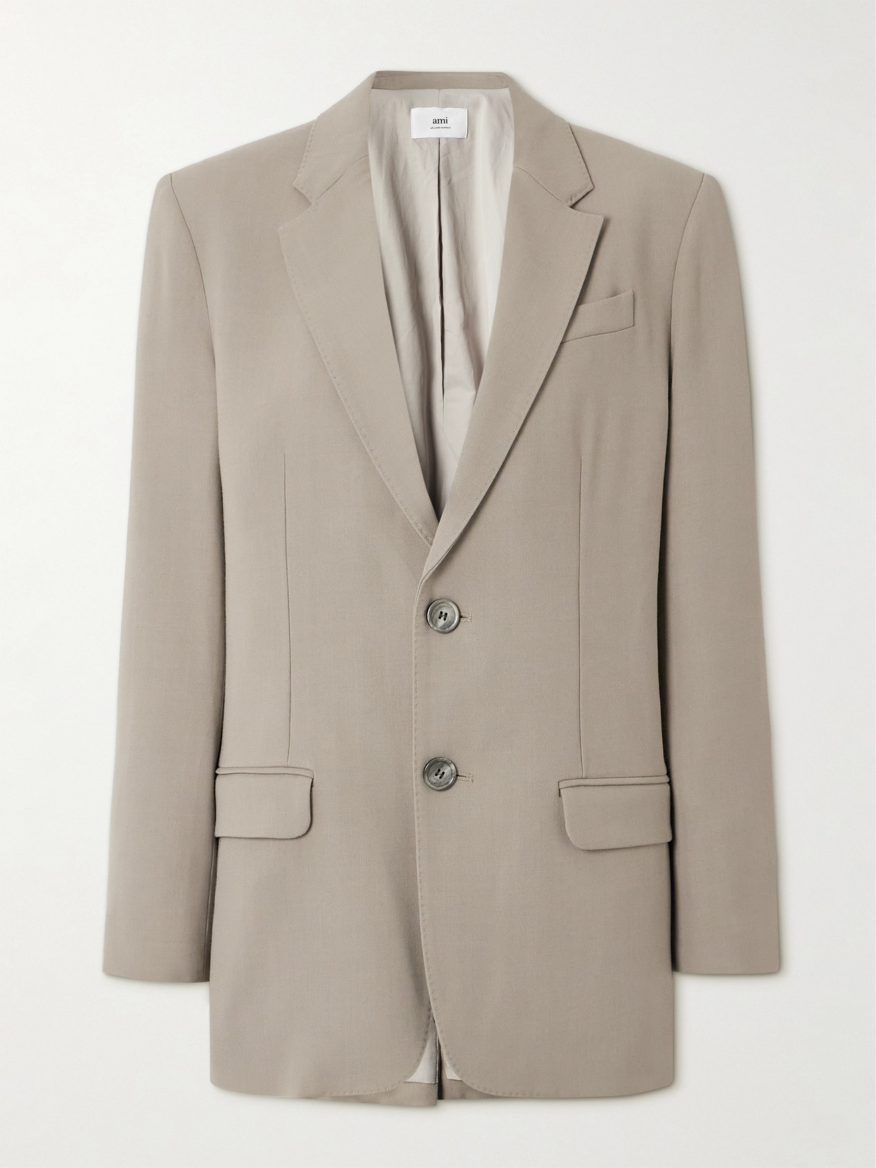 Ami Alexandre Mattiussi Crepe Blazer In Brown