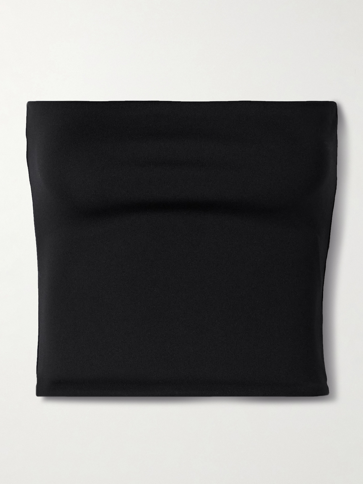 Wardrobe.nyc Strapless Opaque Stretch Jersey Top In Black