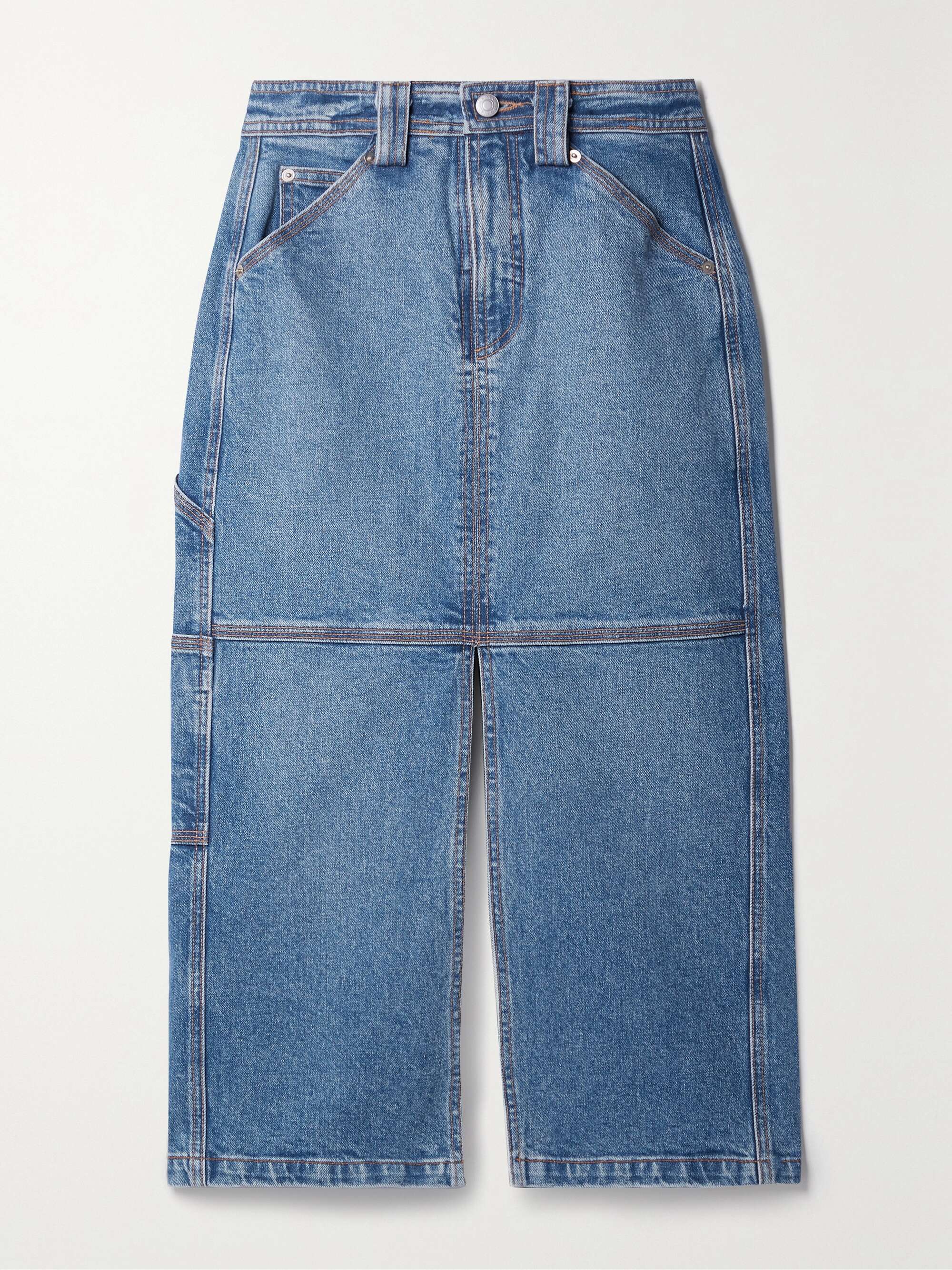 A.L.C. Alden denim midi skirt | NET-A-PORTER