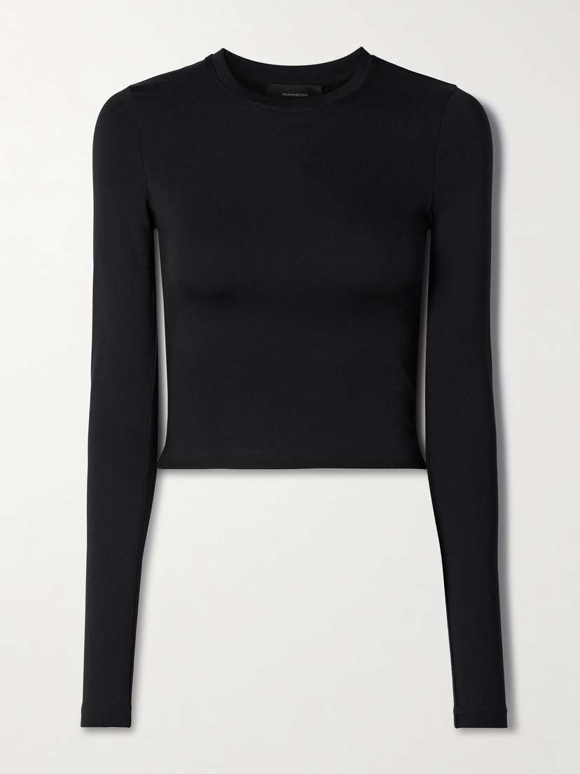 Wardrobe.NYC Cropped Stretch-jersey T-shirt