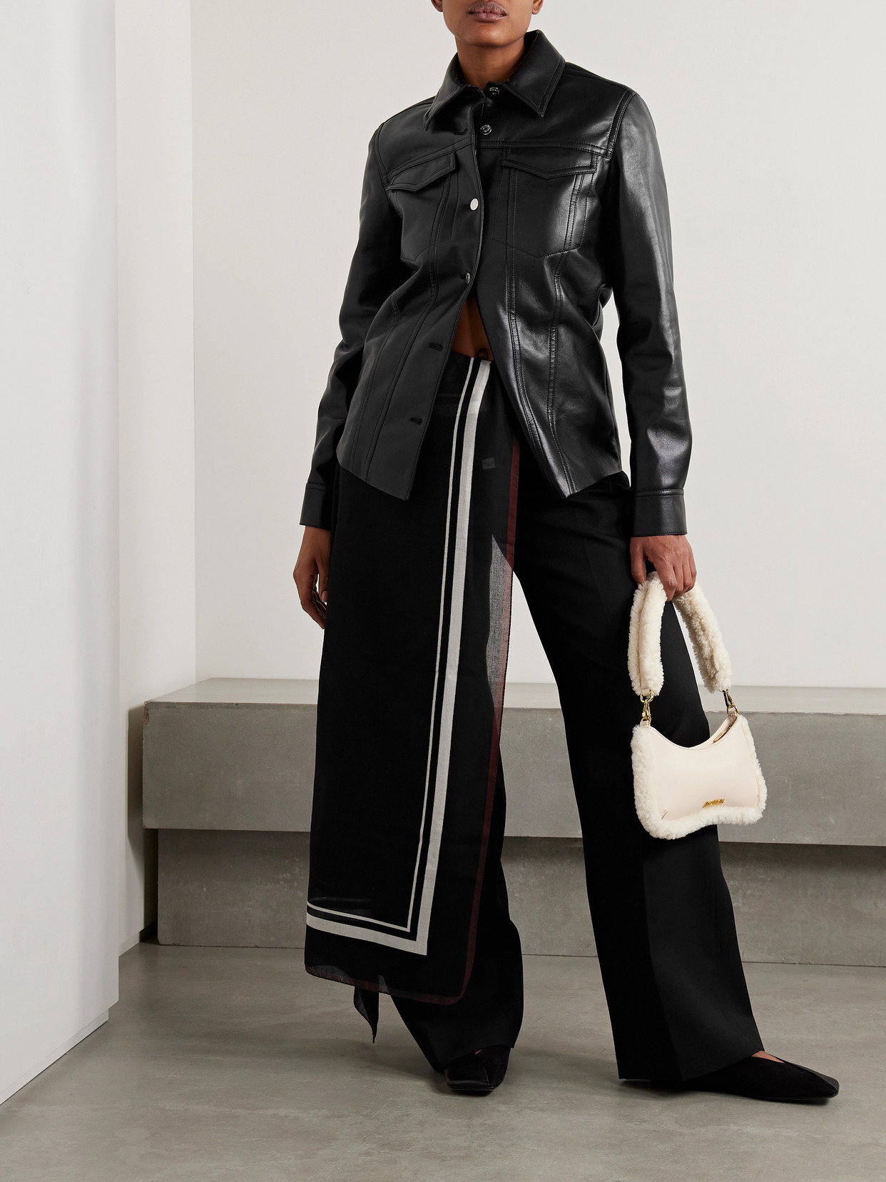 Rocio Leather And Faux Jacket