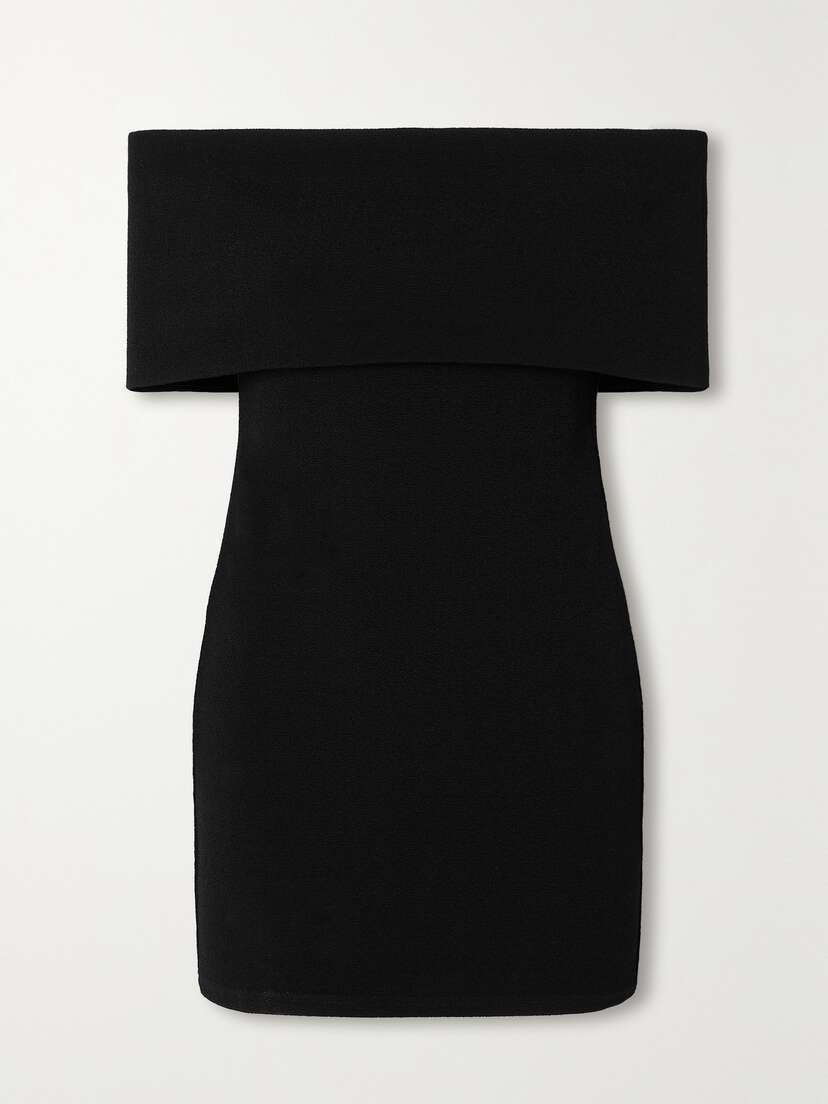 ESSE Studios Omnia Off-the-shoulder Stretch-knit Mini Dress - UK 14
