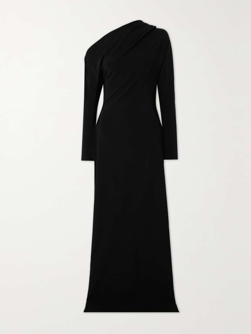 ESSE Studios Fila One-shoulder Cutout Jersey Maxi Dress