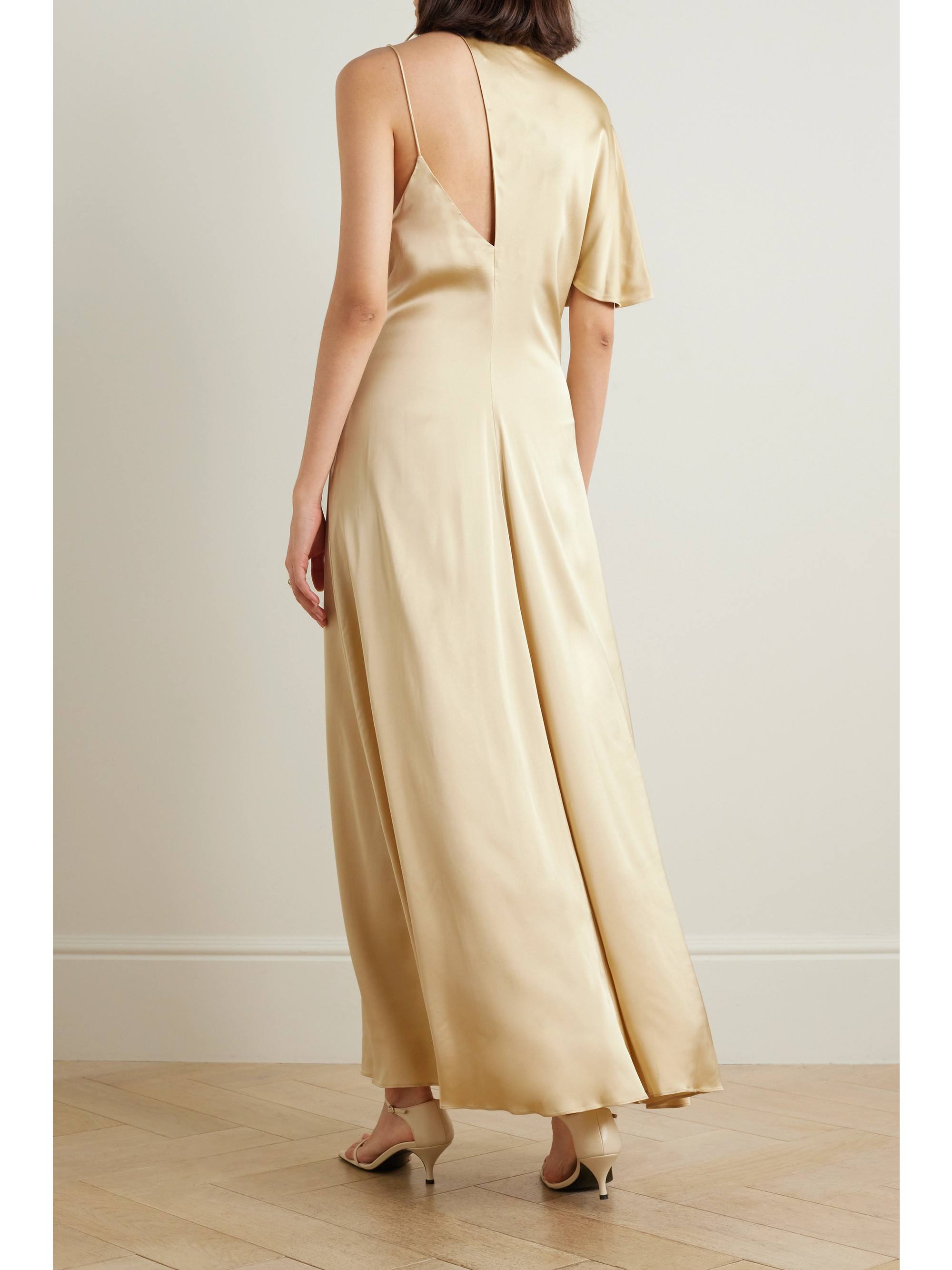 Esse Studios Lumiere Cascade asymmetric satin maxi dress thumbnail