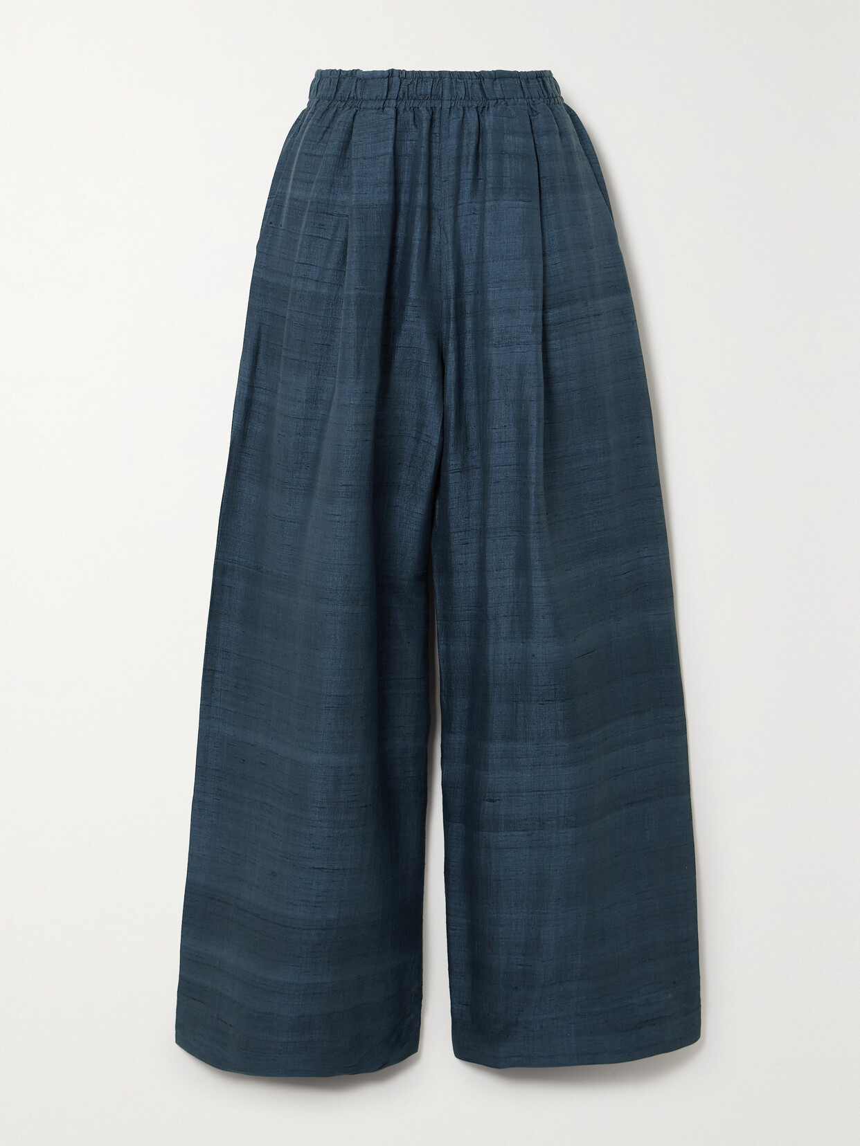 APIECE APART - Suerte Silk-dupioni Wide-leg Pants - Blue