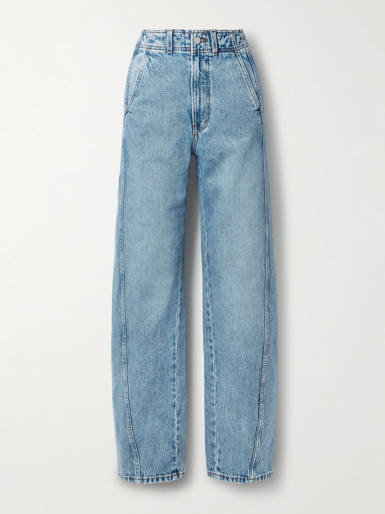 Apiece Apart Meridian High-rise Tapered Jeans In Blue