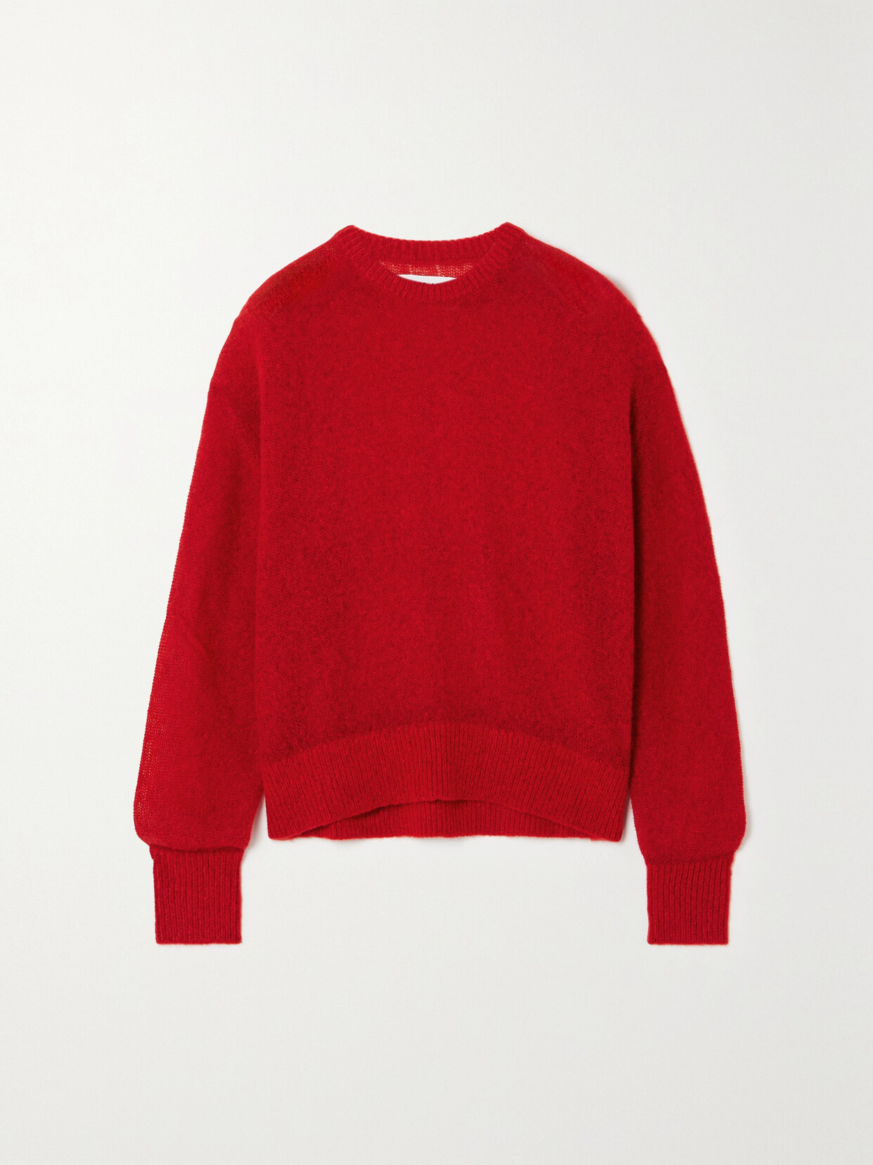 Apiece Apart Softest Tissue Cashmere And Silk-blend Sweater In Red