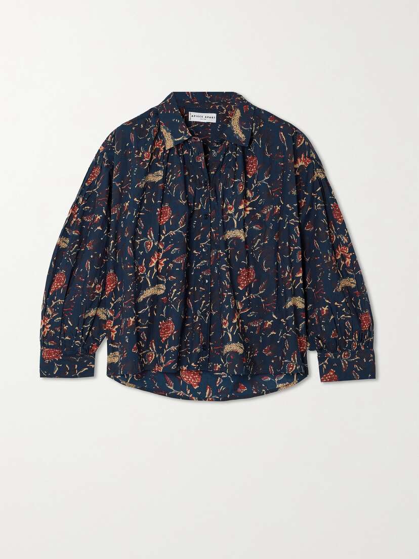 APIECE APART Kira Blousy Floral-print Organic Cotton Blouse