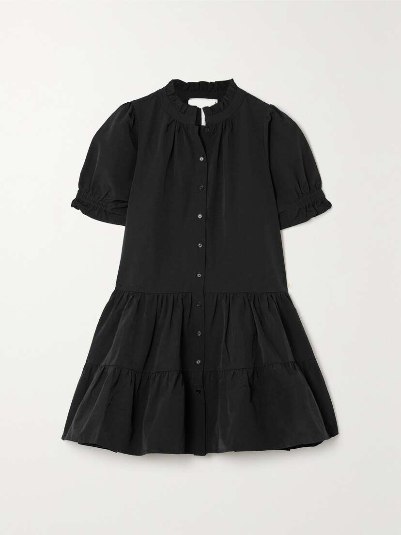 APIECE APART Las Alturas Gathered Tiered Poplin Mini Dress