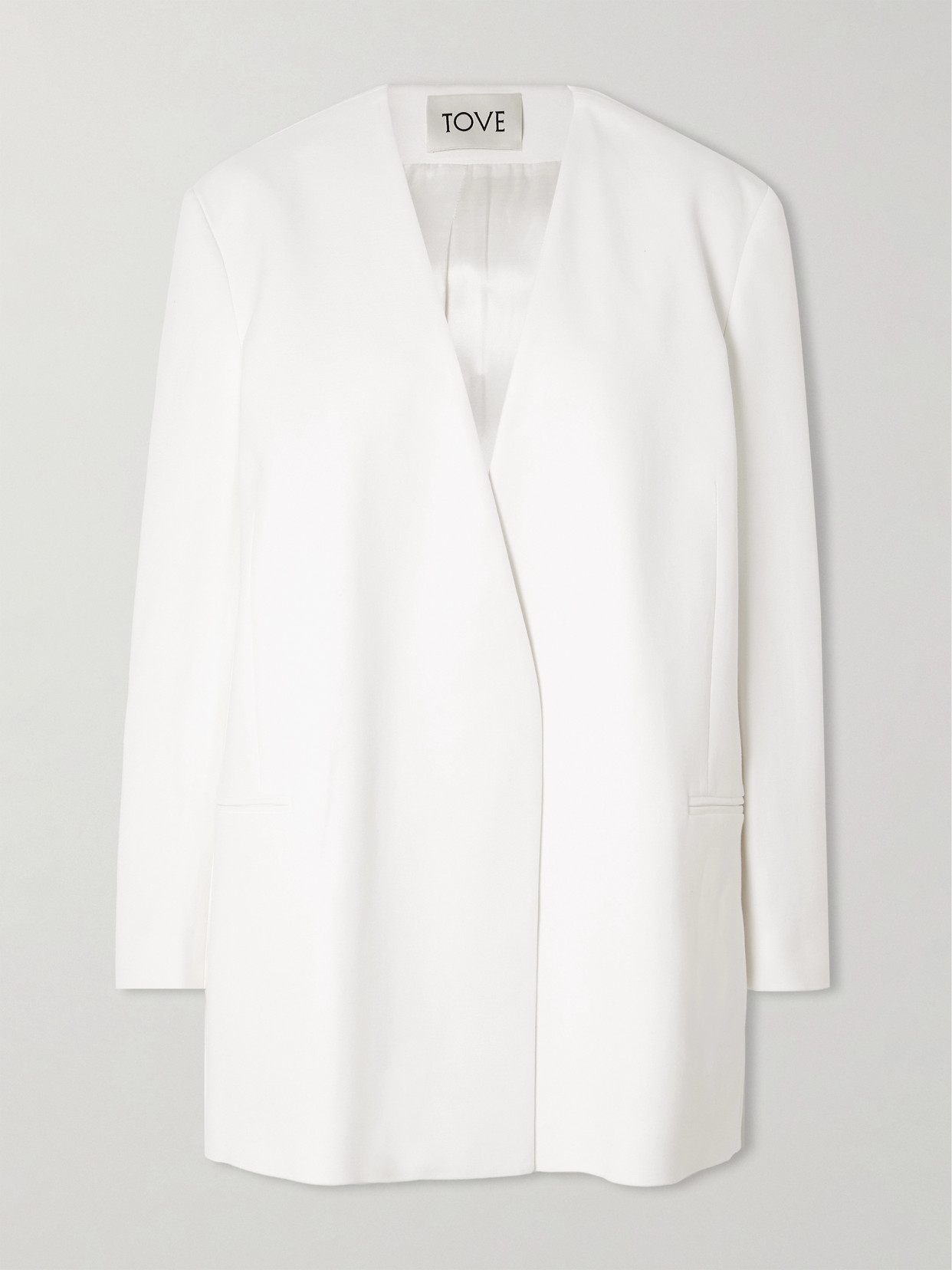 Tove Saunders Cotton-blend Blazer In Ivory