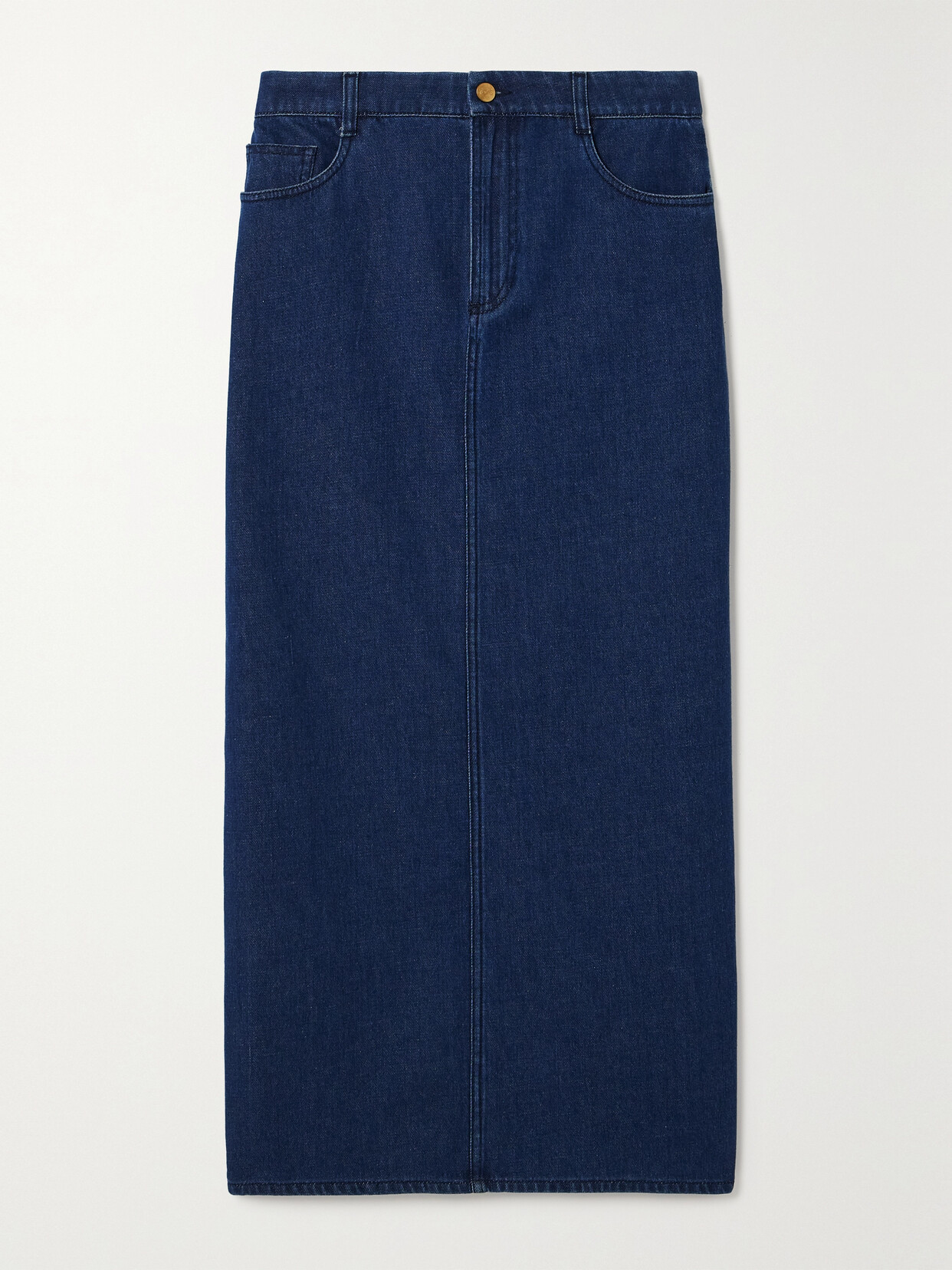 Tove Sera Denim Midi Skirt In Blue