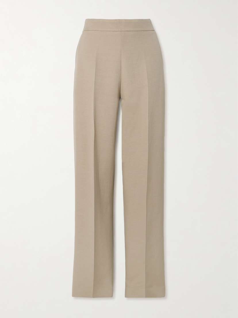 Tove Ilaria Cotton-blend Straight-leg Pants