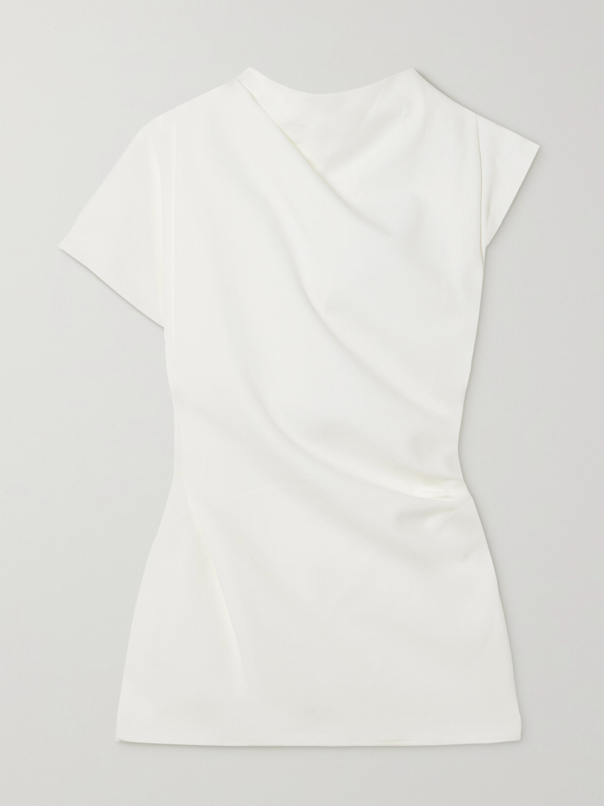 Tove Giuliana Draped Cotton-blend Blouse In Ivory