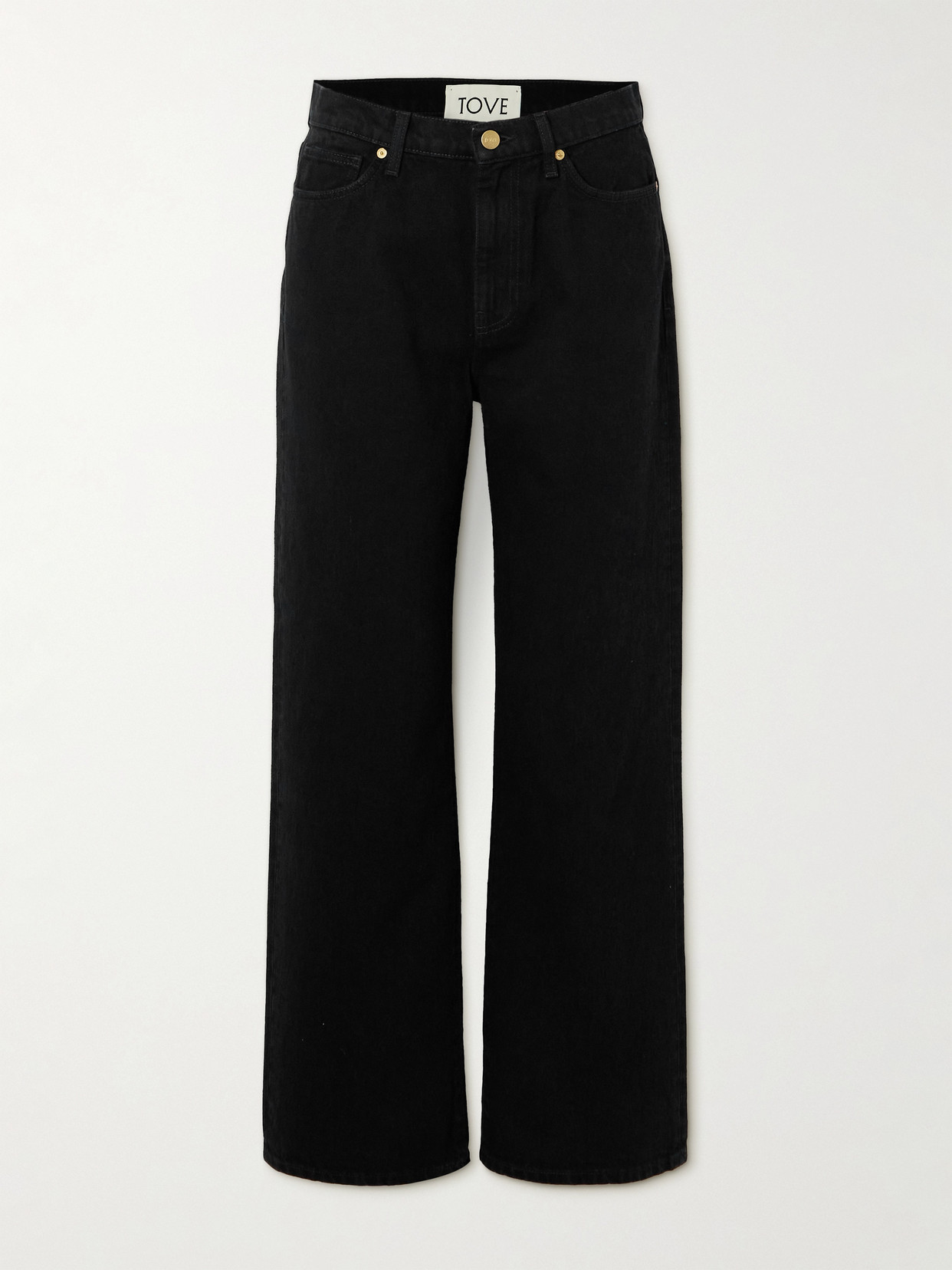 Shop Tove Sade Mid-rise Straight-leg Jeans In Black