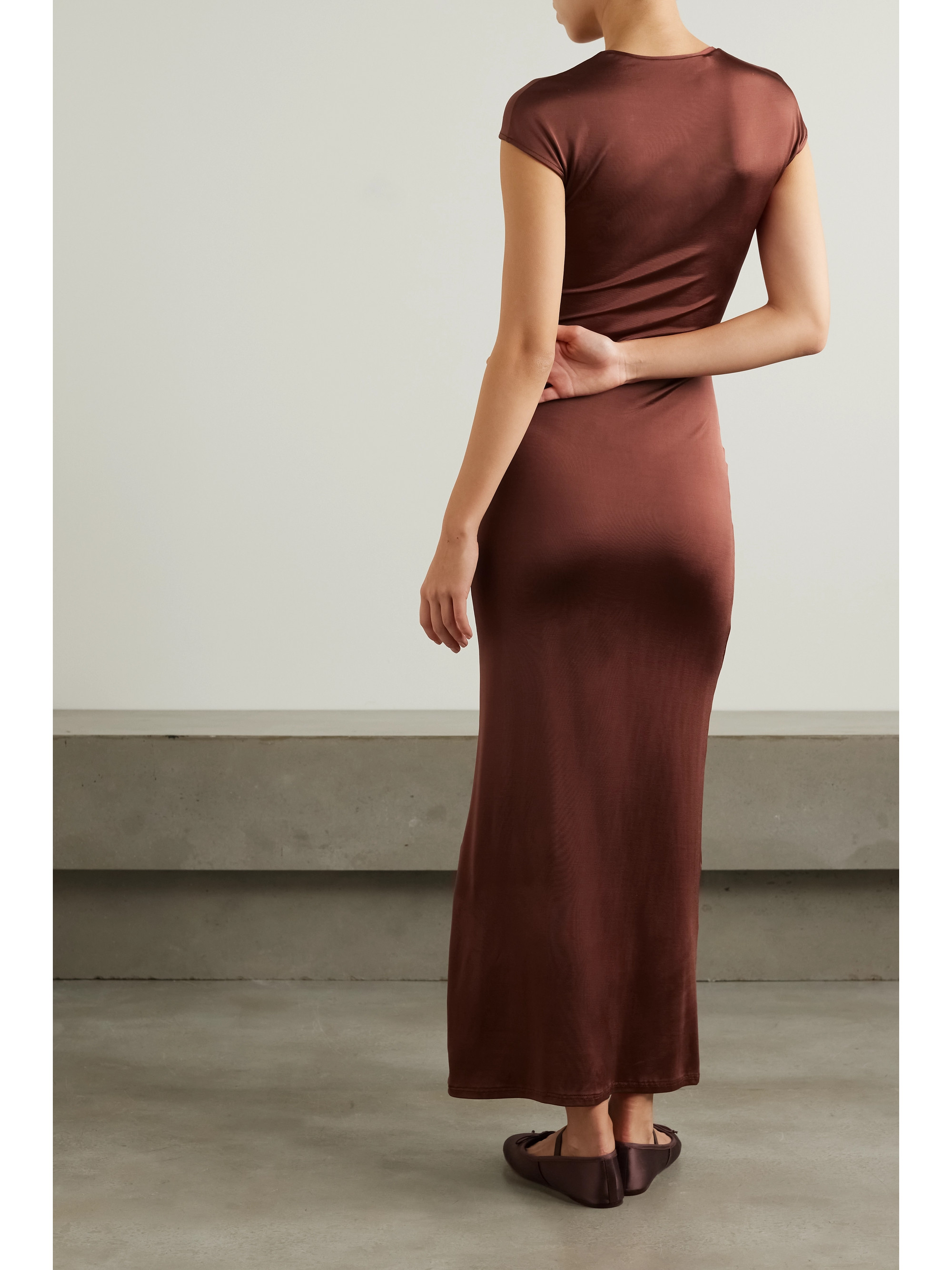 TOVE Mali twist-front satin-jersey maxi dress thumbnail