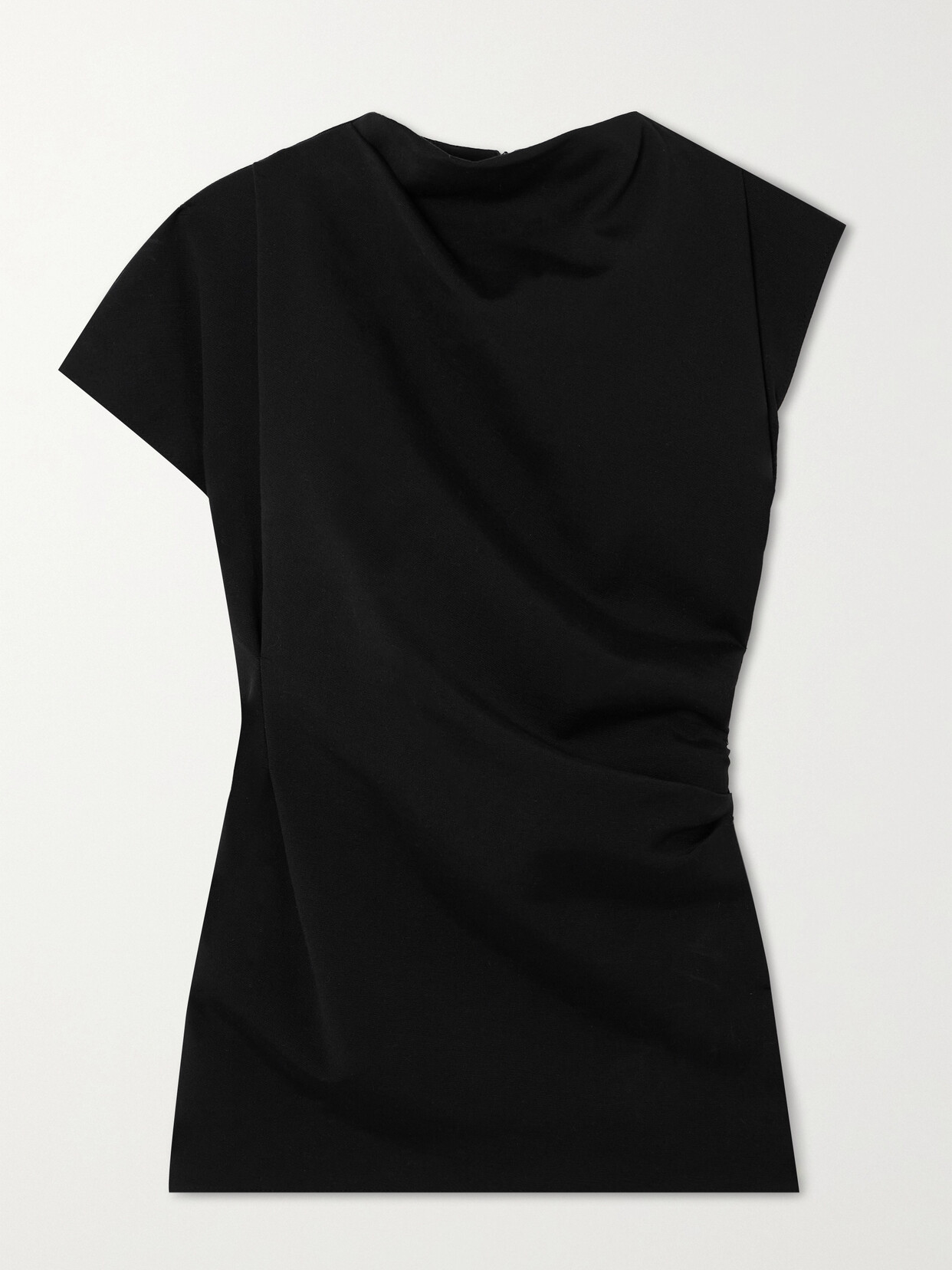 Tove Giuliana Draped Cotton-blend Blouse In Black