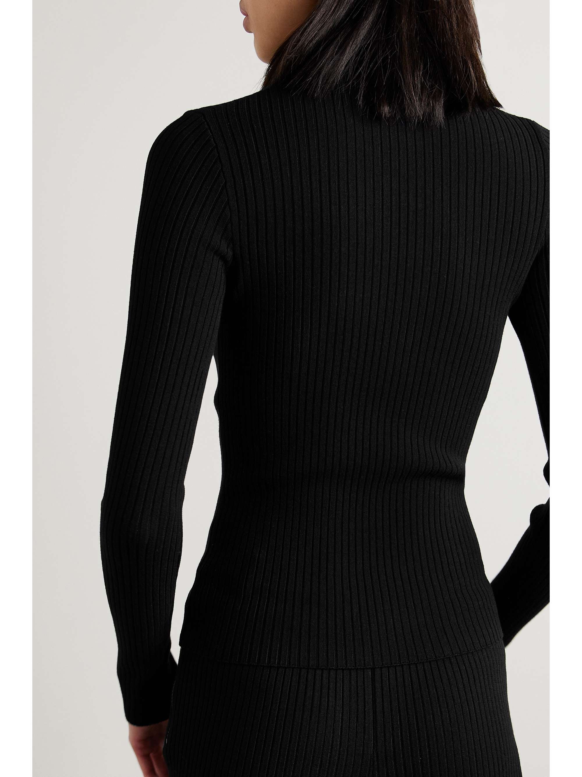 COURRÈGES 刺绣罗纹针织毛衣