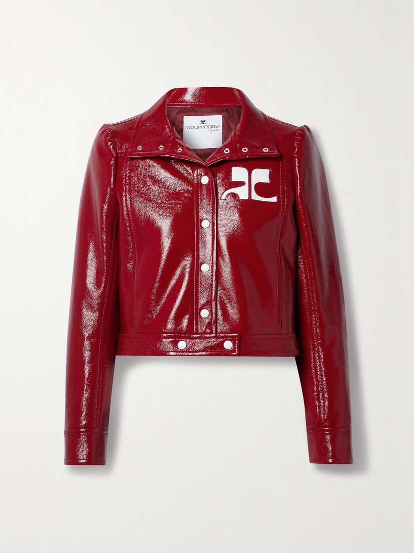 Courreges Reedition Coated Cotton-blend Jacket