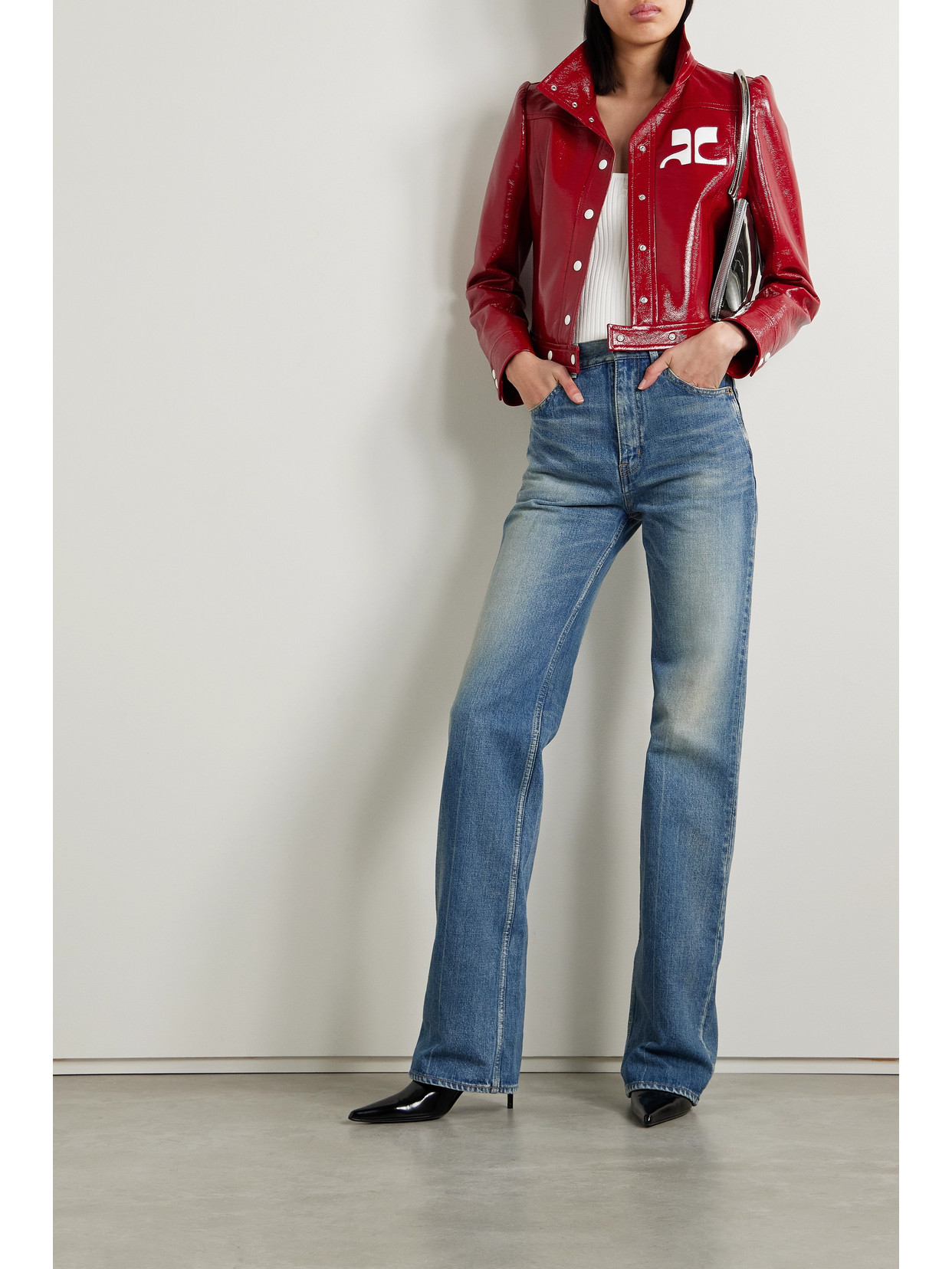 COURRÈGES REEDITION COATED COTTON-BLEND JACKET