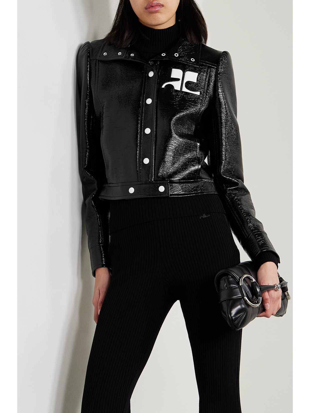 Courrèges Reedition Coated Cotton-blend Jacket In Multi