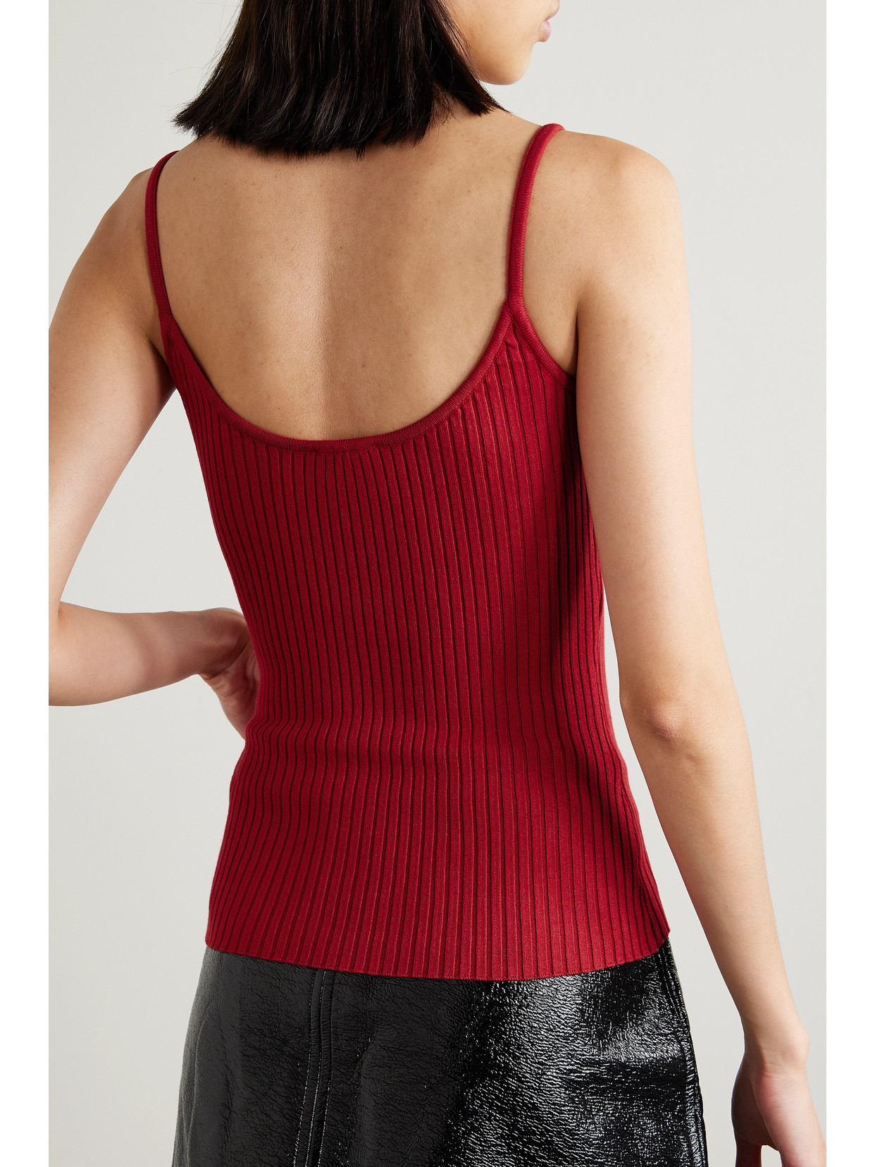 Reedition Appliquéd Ribbed-Knit Tank