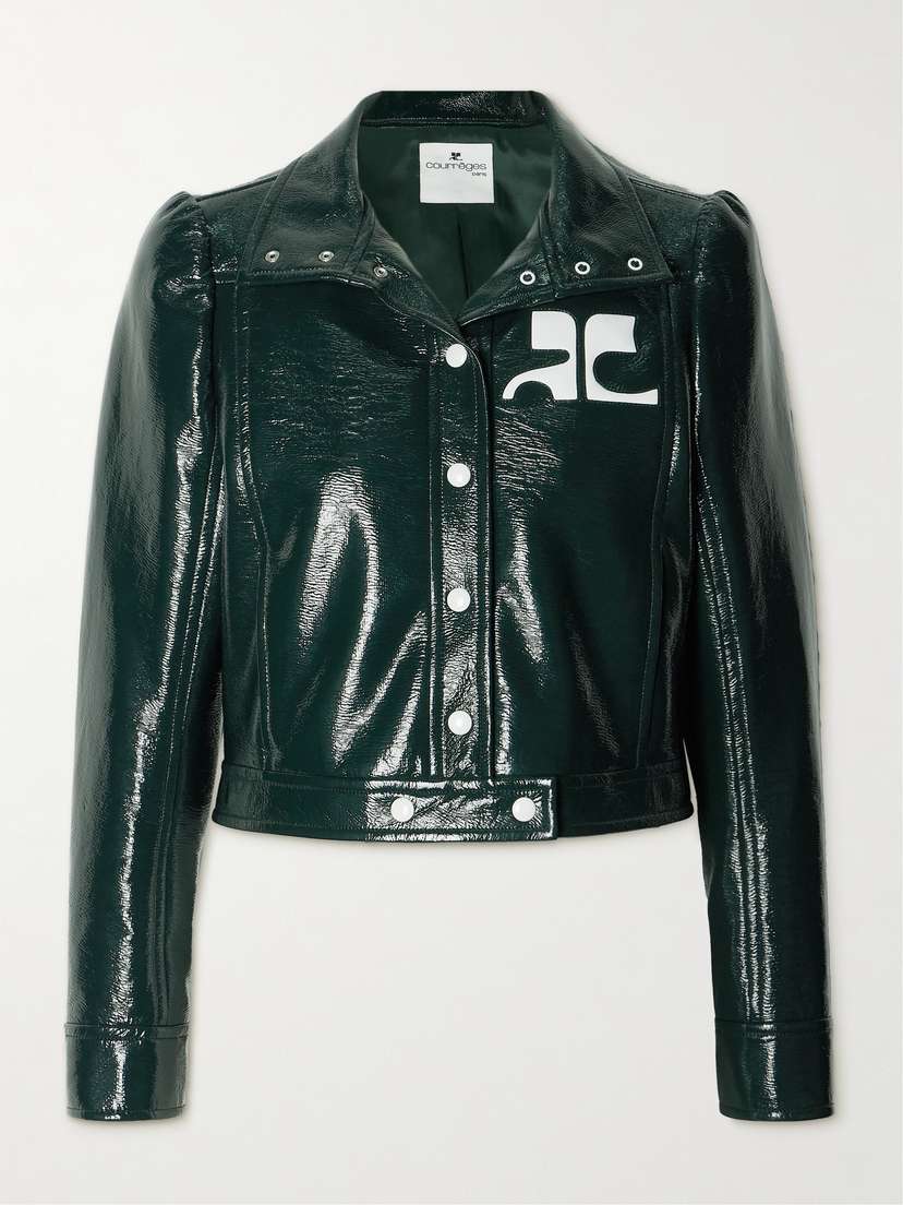 Courrèges Reedition Coated Cotton-blend Jacket