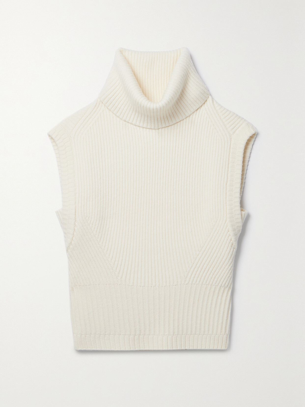 SIMKHAI - Maple Ribbed Wool And Cashmere-blend Turtleneck Top - Ivory