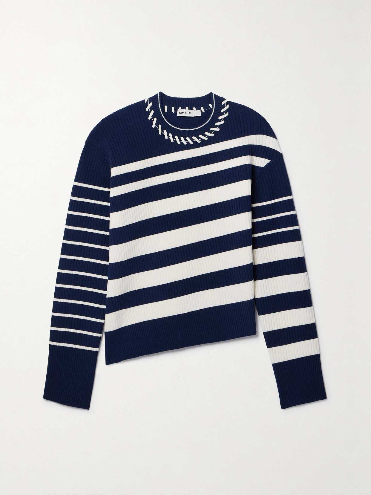 Simkhai Dale Striped Wool Jumper In Midnight Stripe