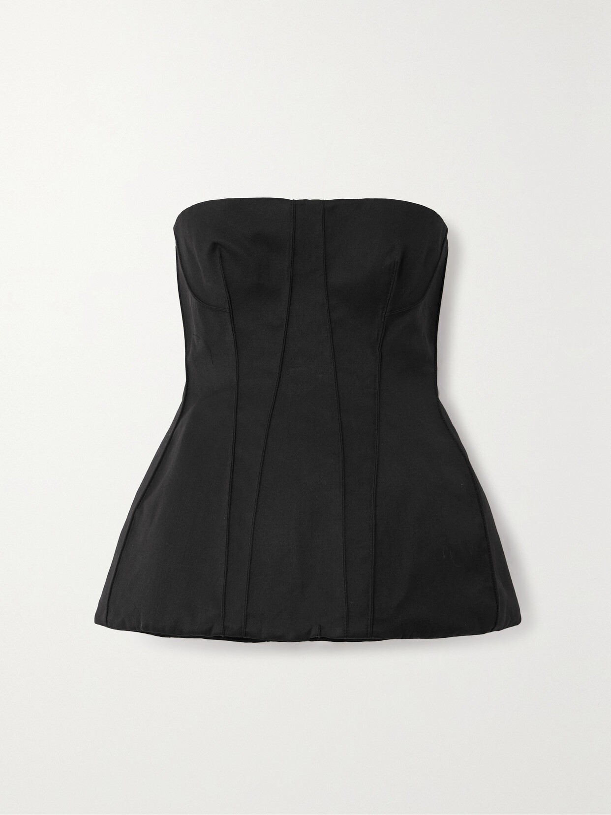 SIMKHAI - Parker Strapless Wool-blend Twill Bustier Top - Black