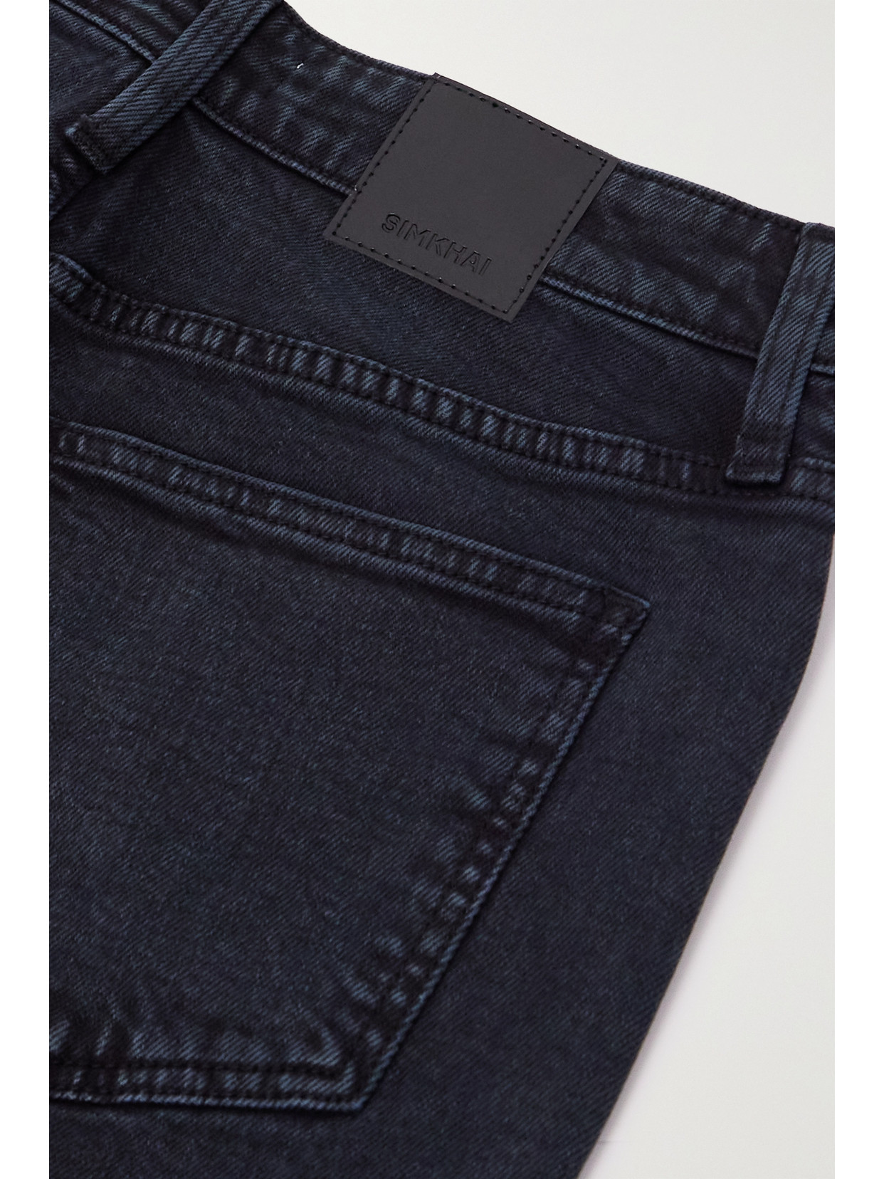 Liam Crystal-Embellished High-Rise Straight-Leg Jeans
