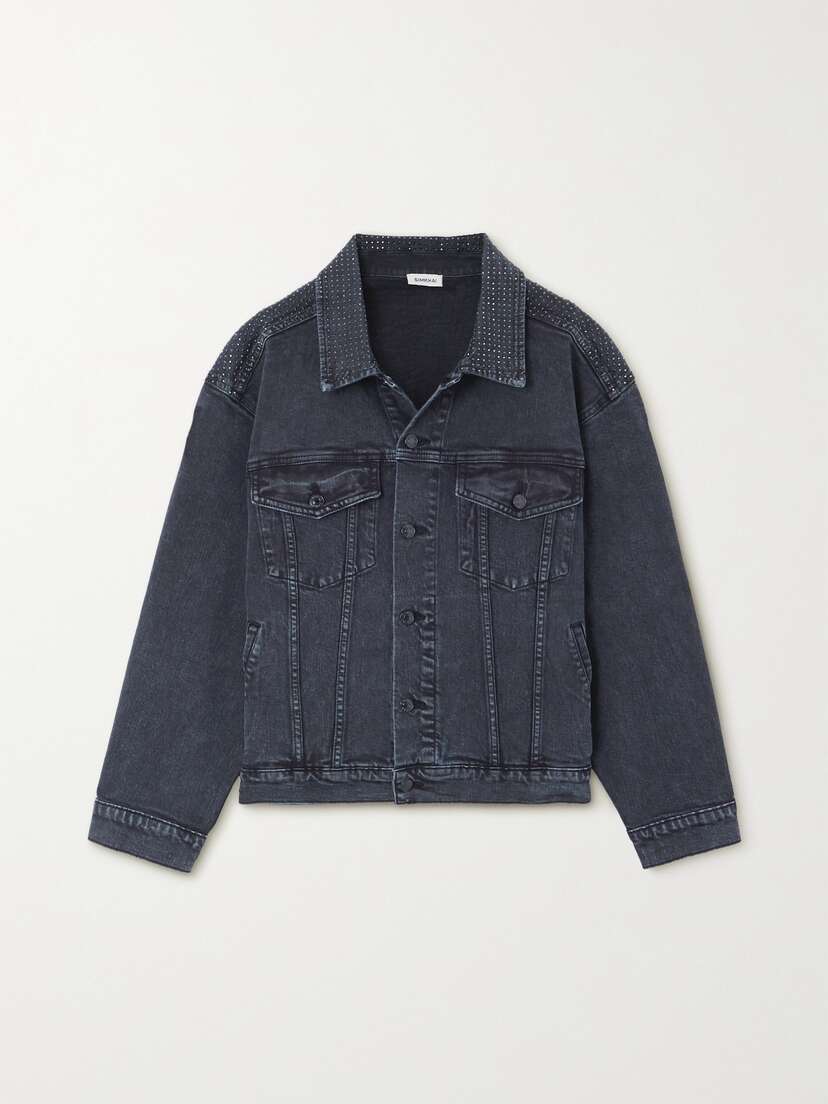 Simkhai Lambert Crystal-embellished Organic Denim Jacket
