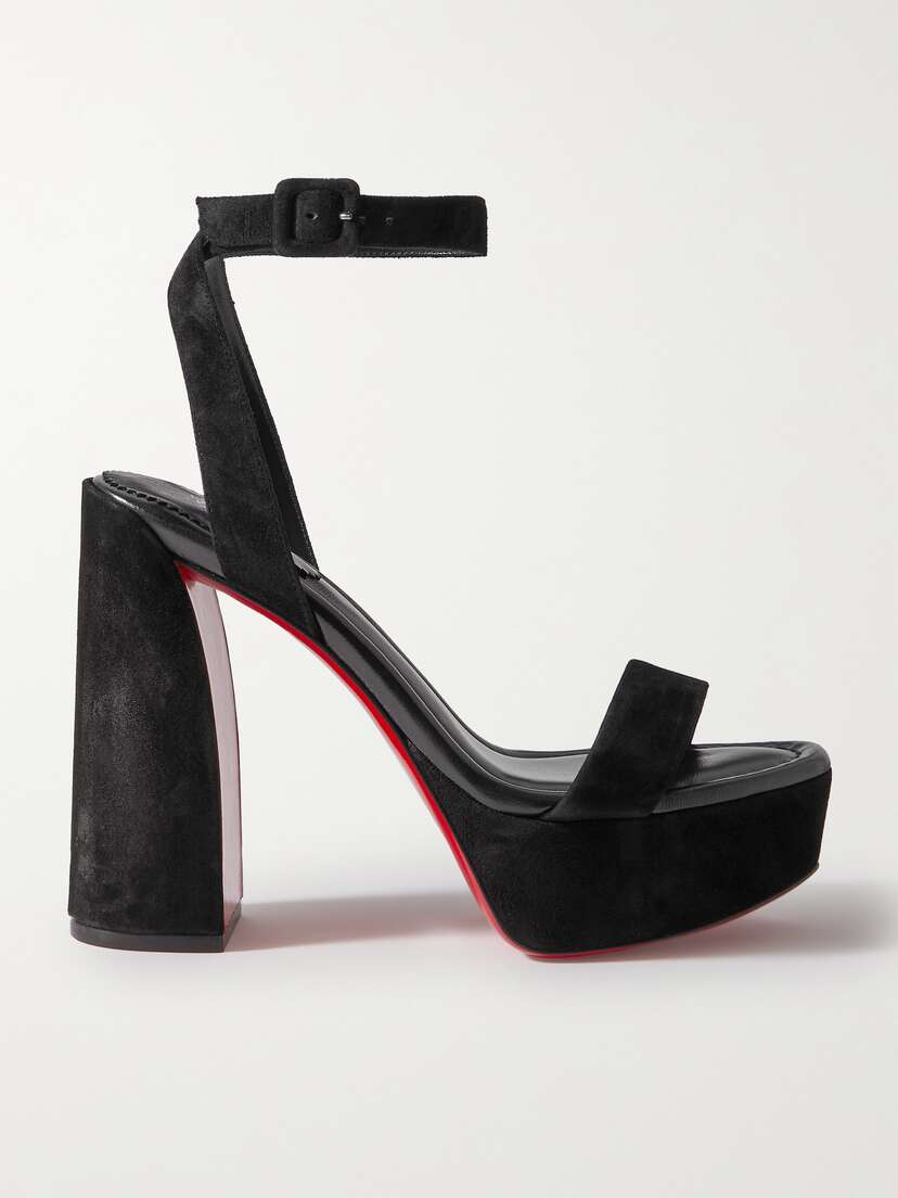 Christian Louboutin Movida Sabina 130 Suede Platform Sandals
