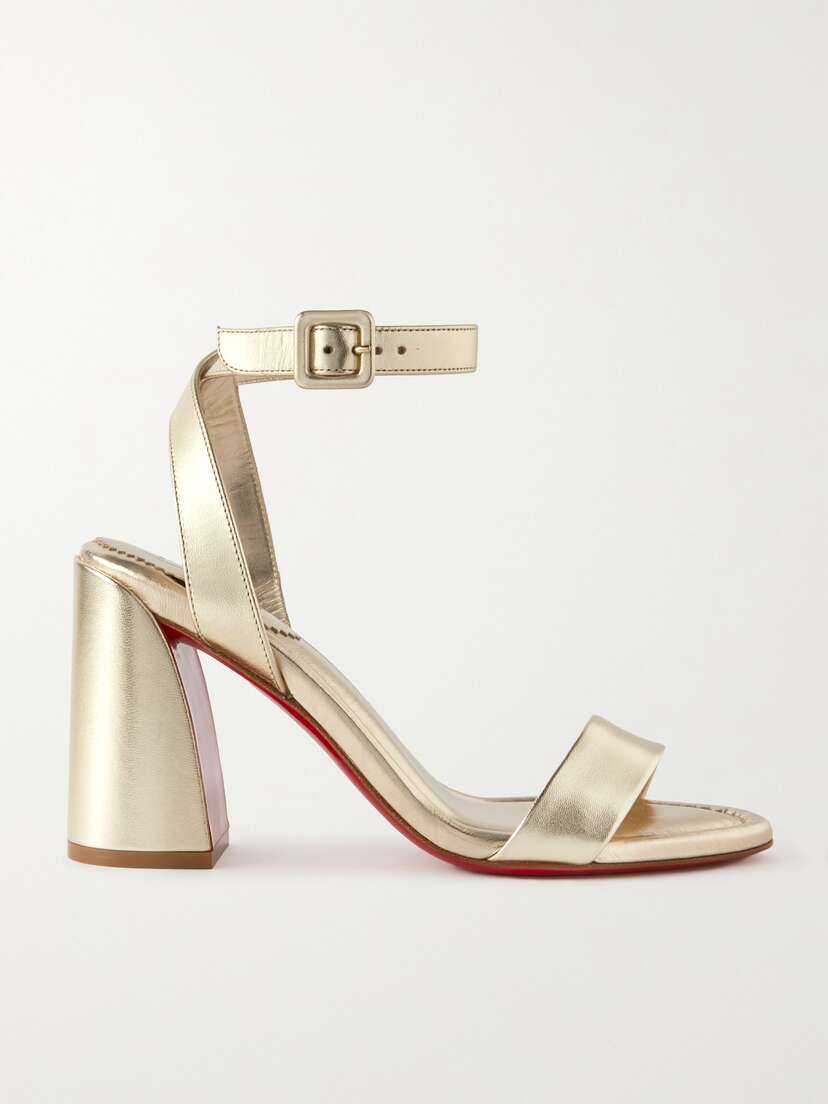 Christian Louboutin Miss Sabina 85 Metallic Leather Sandals