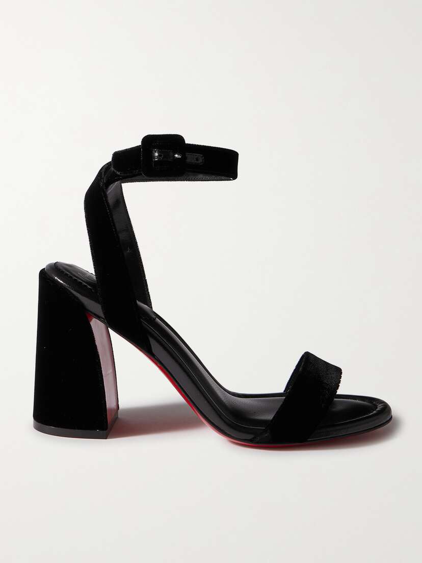 Christian Louboutin Miss Sabina 85 Velvet Sandals