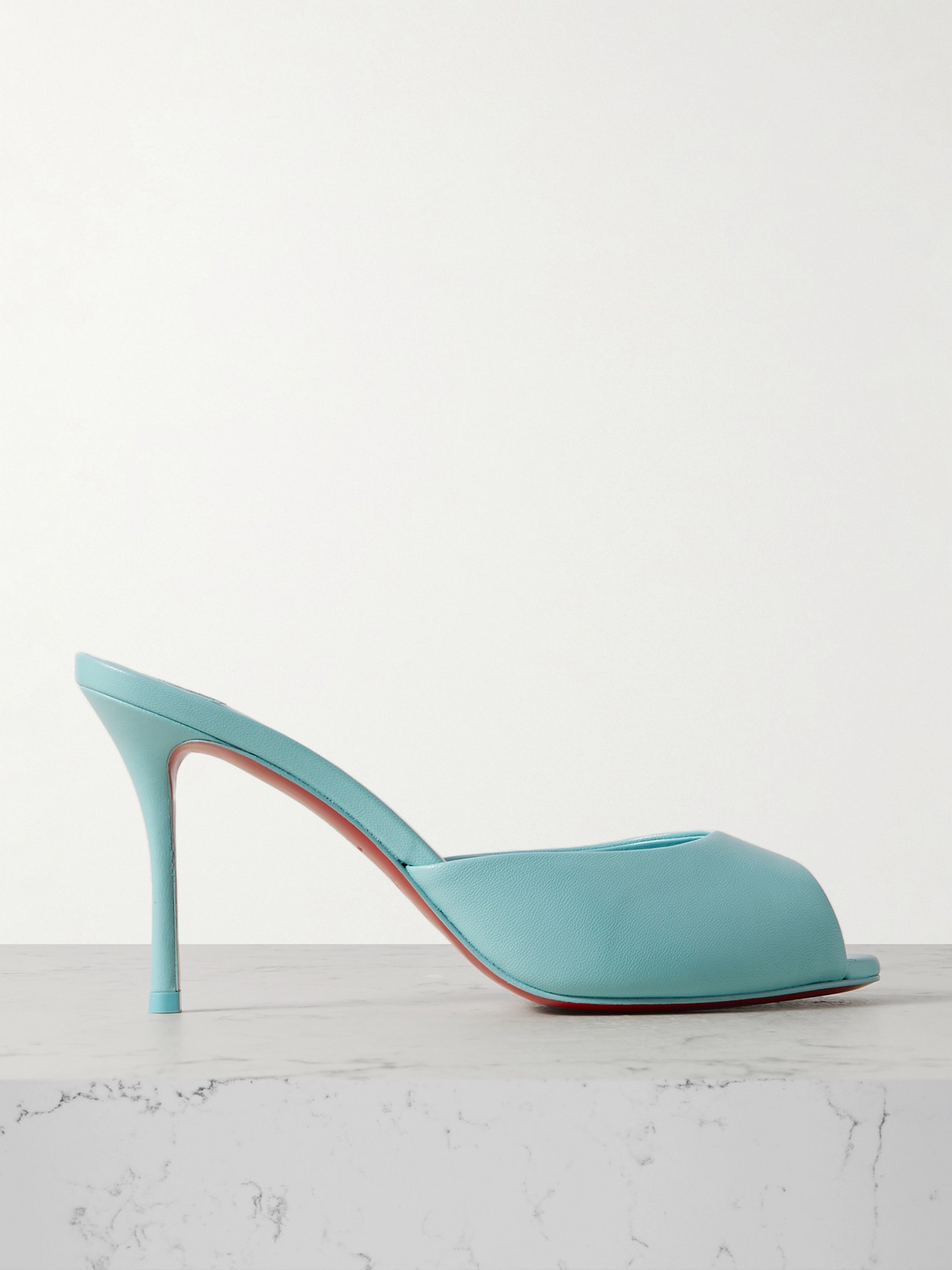 Christian Louboutin - Me Dolly 85 Leather Mules - Blue