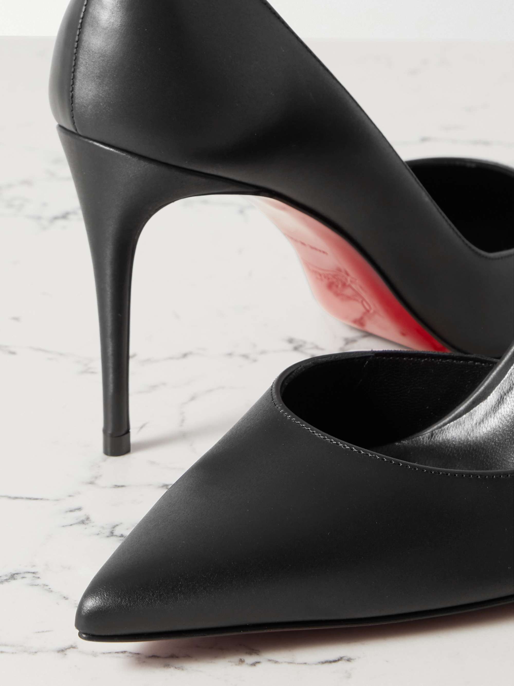 CHRISTIAN LOUBOUTIN Iriza 85 leather pumps NETAPORTER